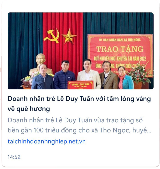 Doanh nhân trẻ nguyễn duy tuấn