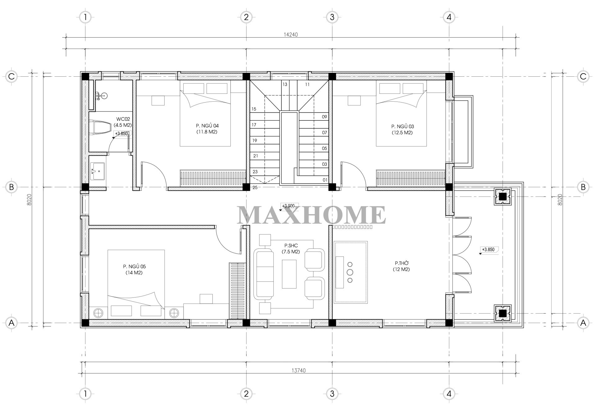 HSKT 1B3669 THIẾT KẾ A VINH HÀ NỘI 0709 7
