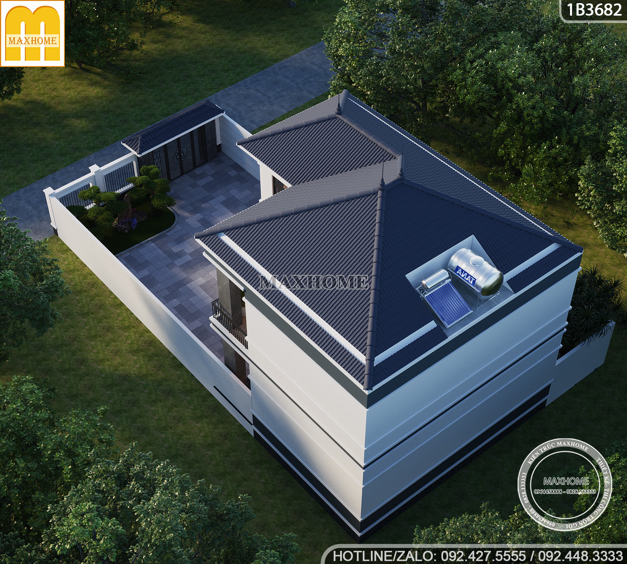 an tuong voi mau nha 2 tang chu l thiet ke hien dai chuan gu 12