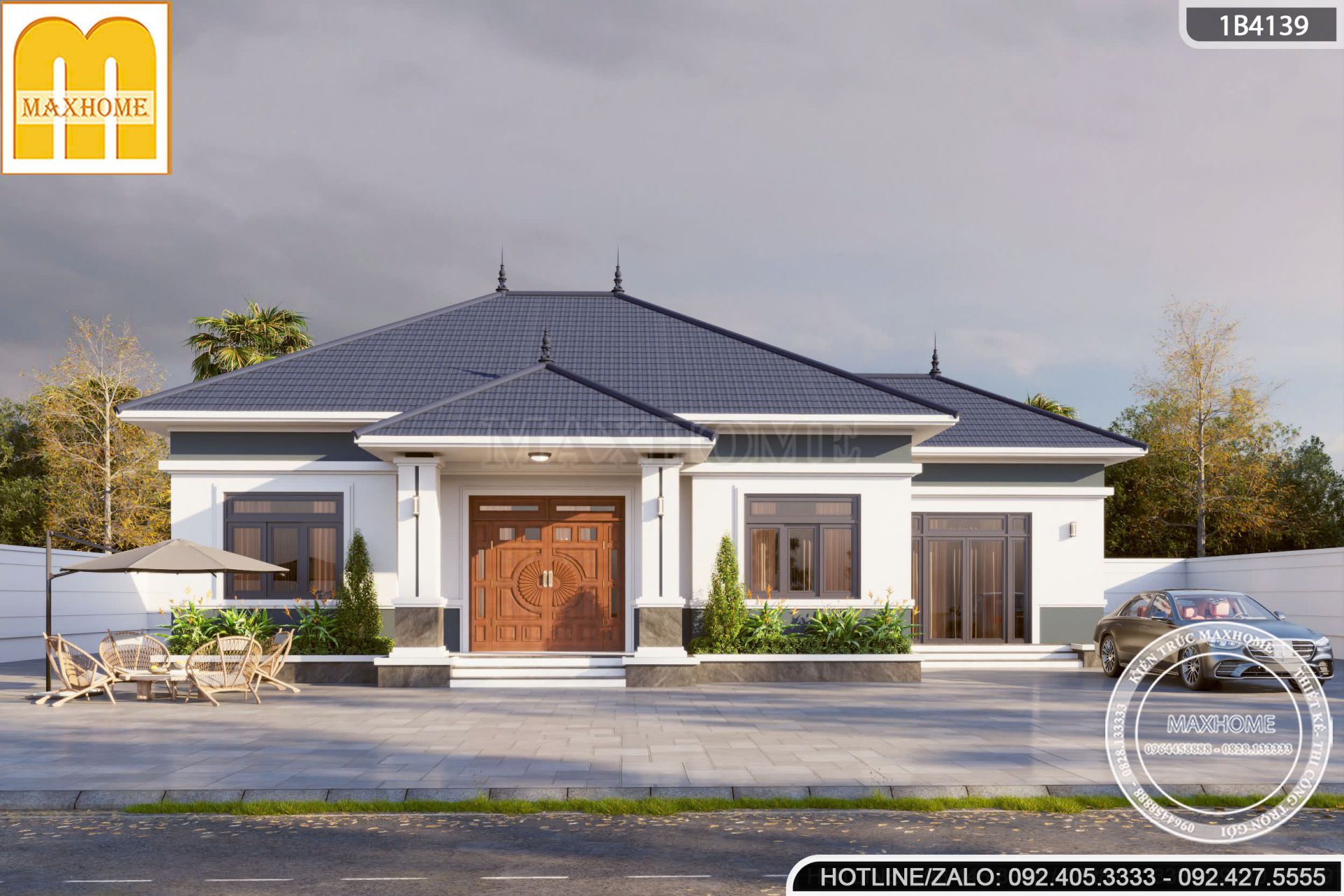 ban thiet ke gia re nha cap 4 mai nhat 3 phong ngu dep me mh05826 1