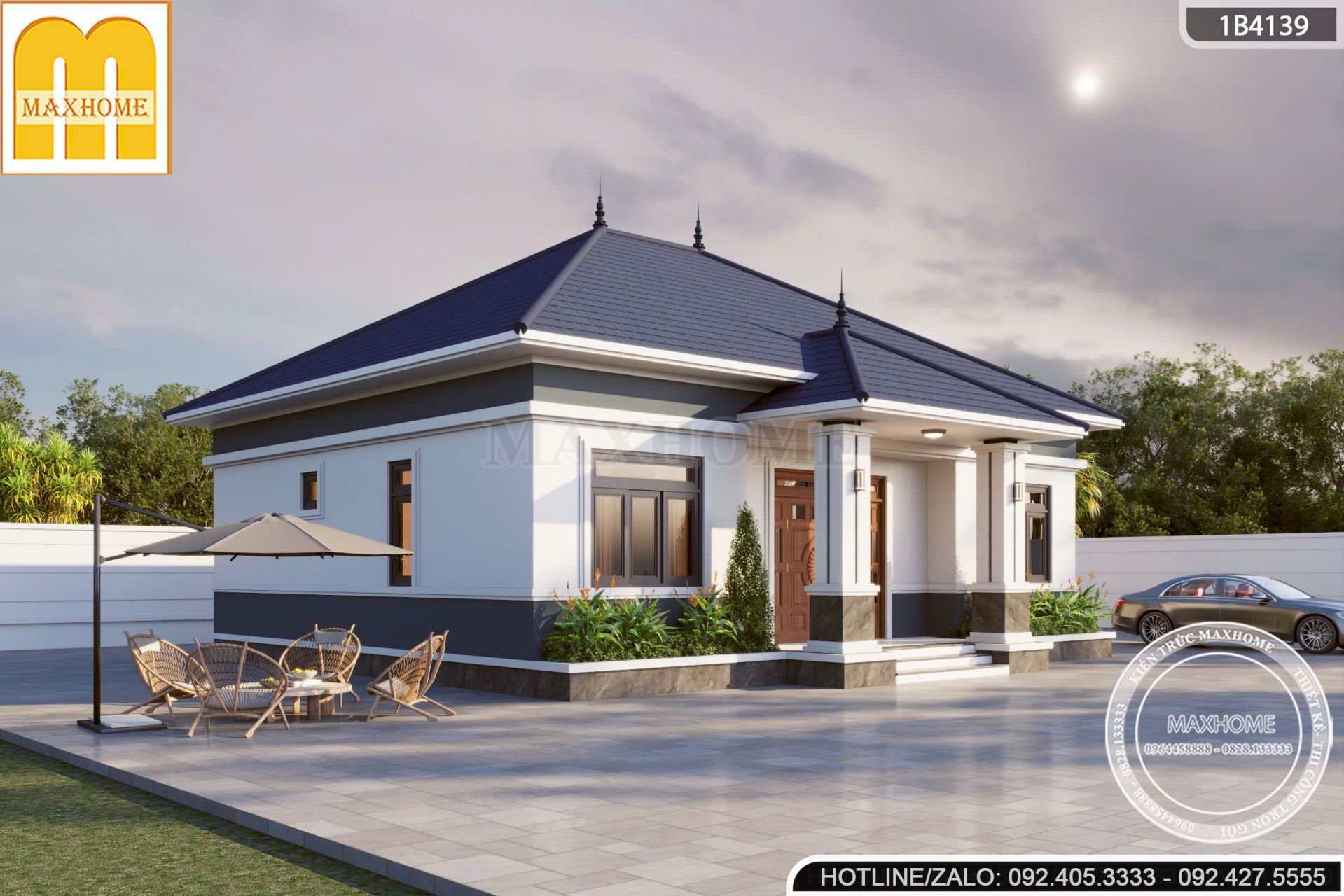 ban thiet ke gia re nha cap 4 mai nhat 3 phong ngu dep me mh05826 2