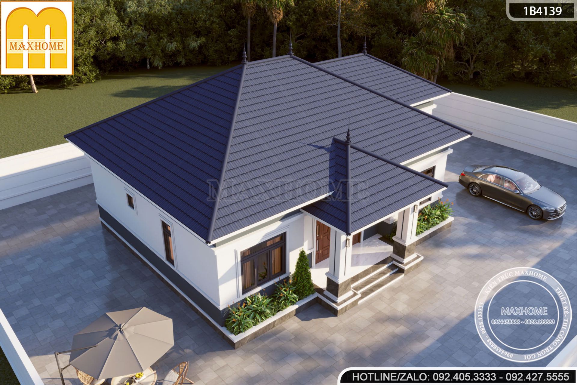 ban thiet ke gia re nha cap 4 mai nhat 3 phong ngu dep me mh05826 3