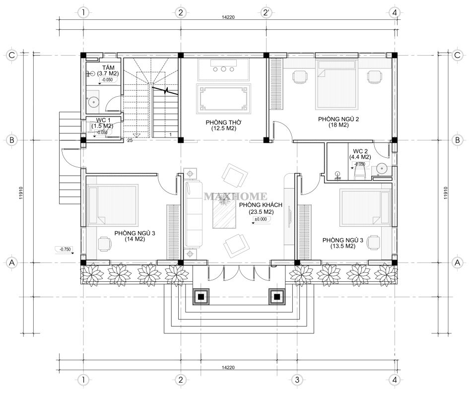 ban ve nha 2 tang 6 phong ngu ly tuong cho dai gia dinh sum vay 23