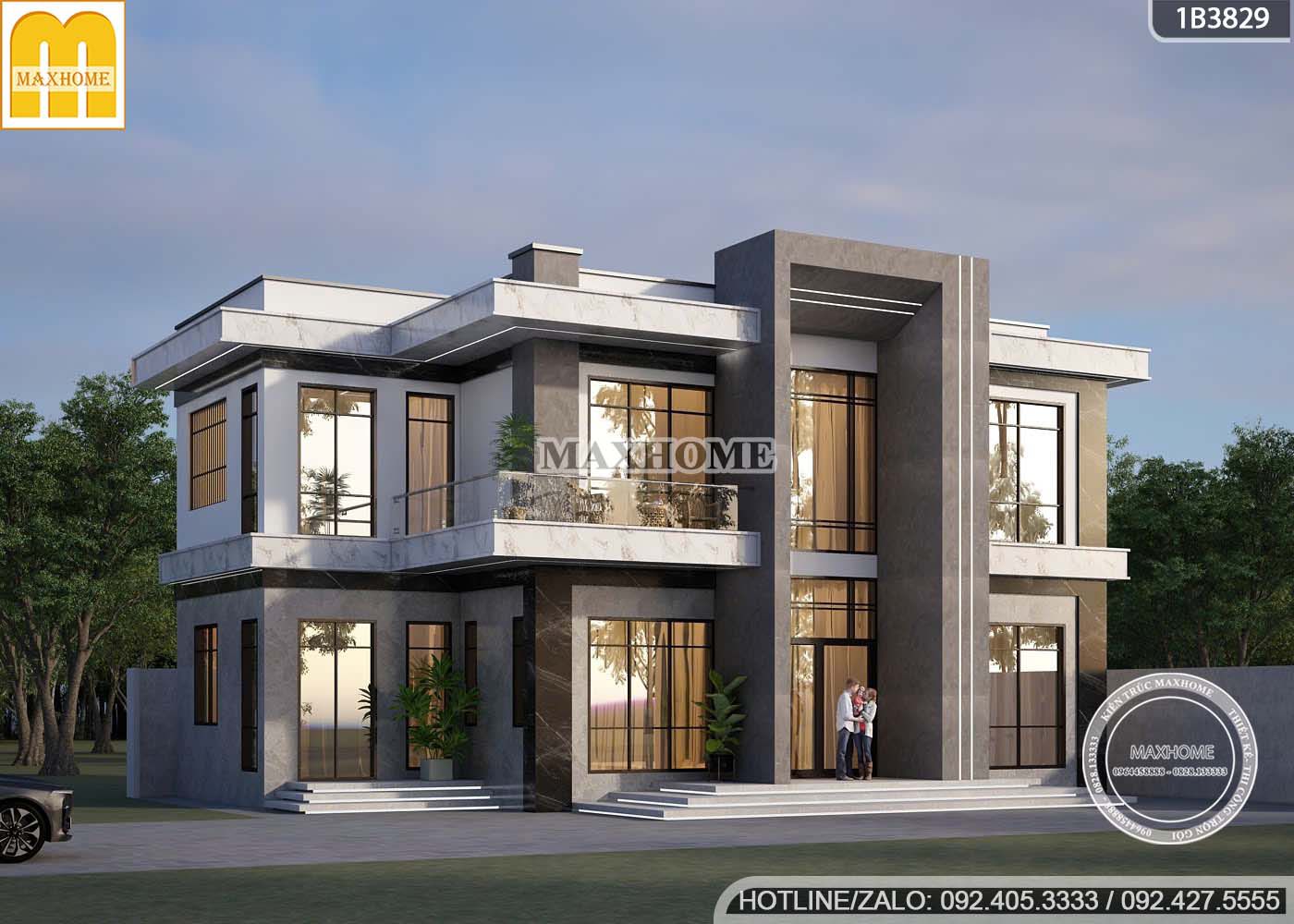 biet thu 2 tang hien dai mai bang tai ha noi voi thiet ke sang trong 2025 mh05718 8