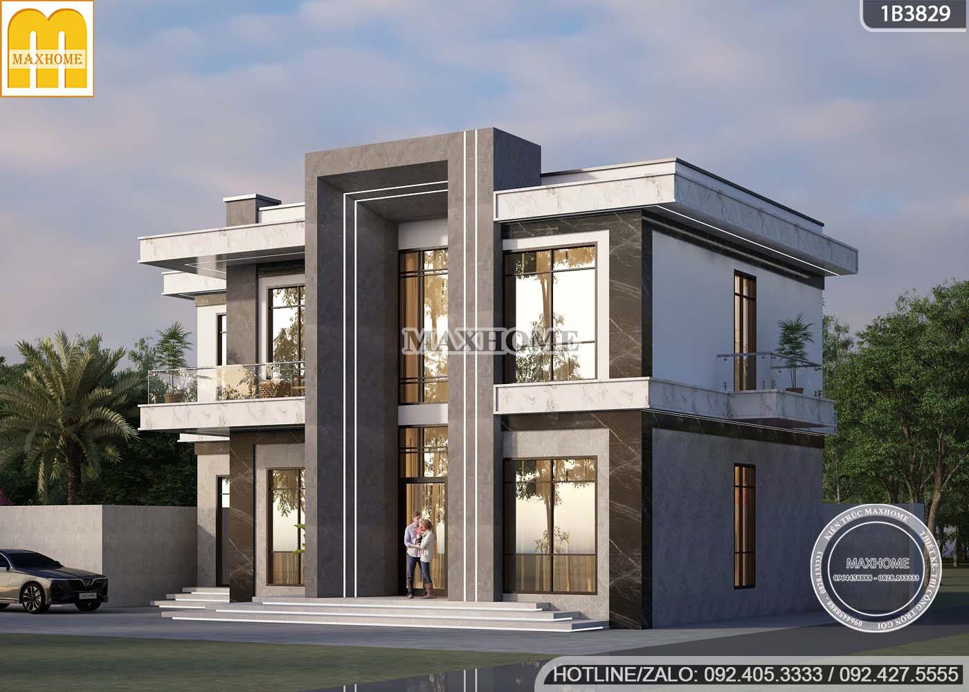 biet thu 2 tang hien dai mai bang tai ha noi voi thiet ke sang trong 2025 mh05718 9