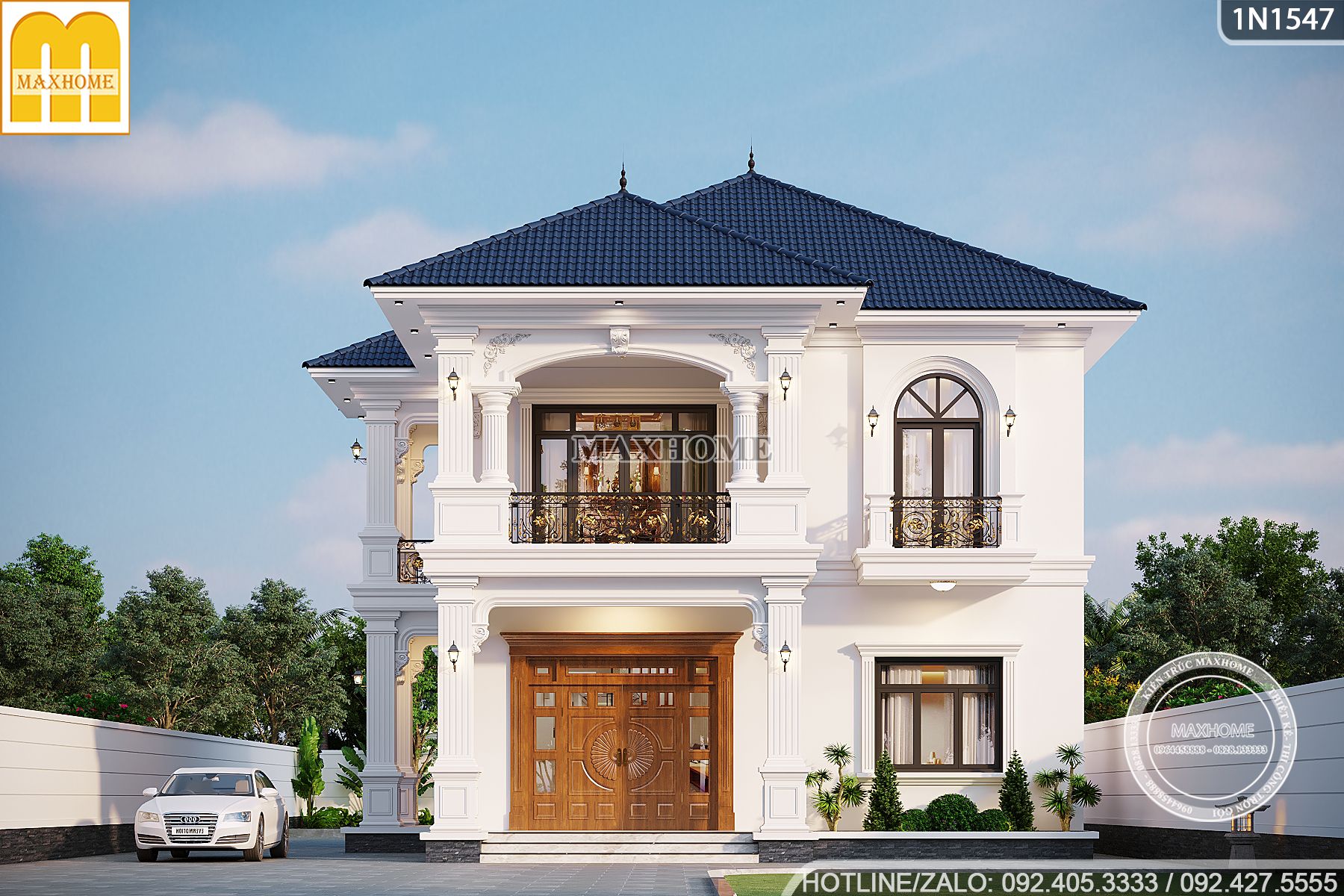 biet thu mai nhat tan co 5 phong ngu dep cho dai gia dinh sinh song 12