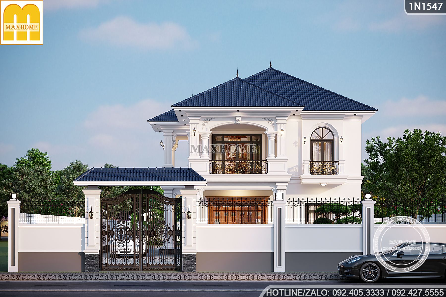 biet thu mai nhat tan co 5 phong ngu dep cho dai gia dinh sinh song 13