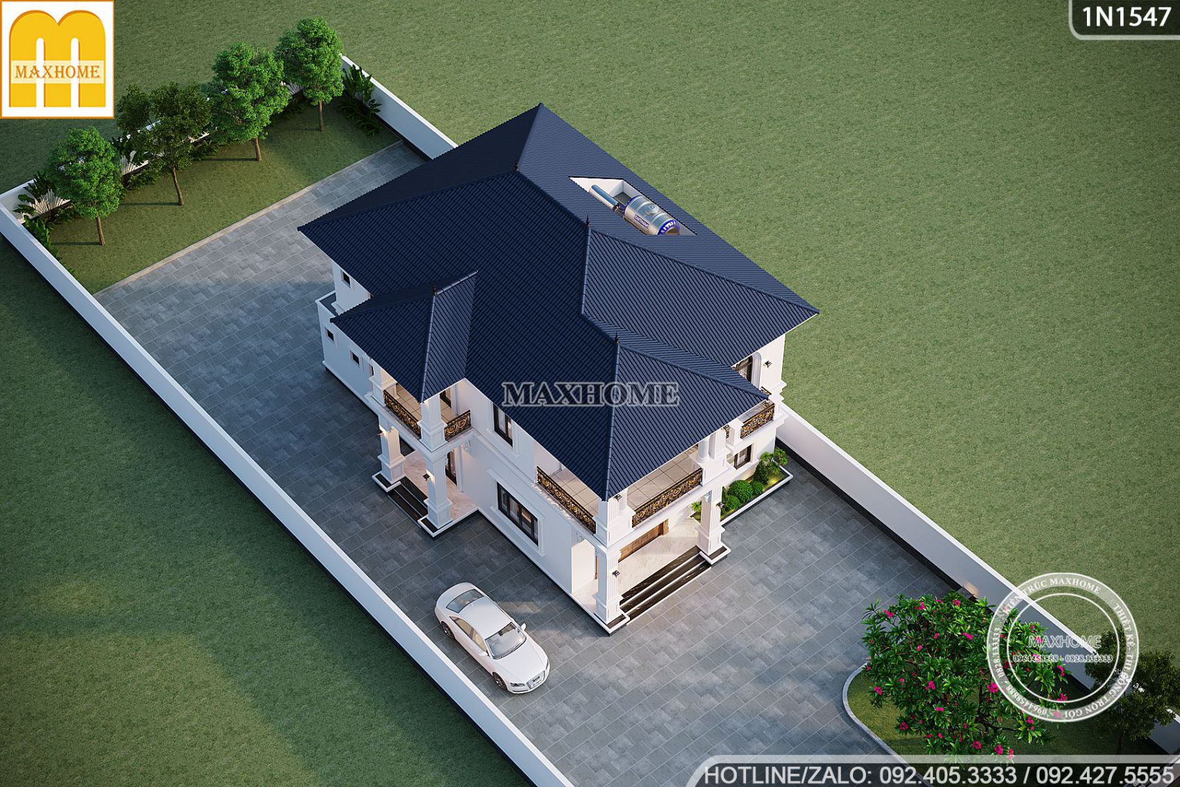 biet thu mai nhat tan co 5 phong ngu dep cho dai gia dinh sinh song 14