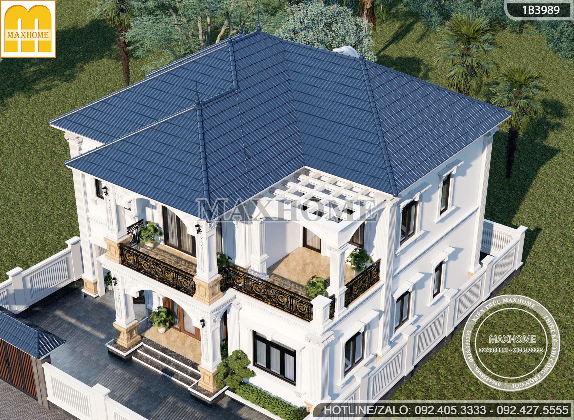 biet thu tan co dien 2 tang mai nhat co gara dinh cao sang trong tien nghi mh05765 5