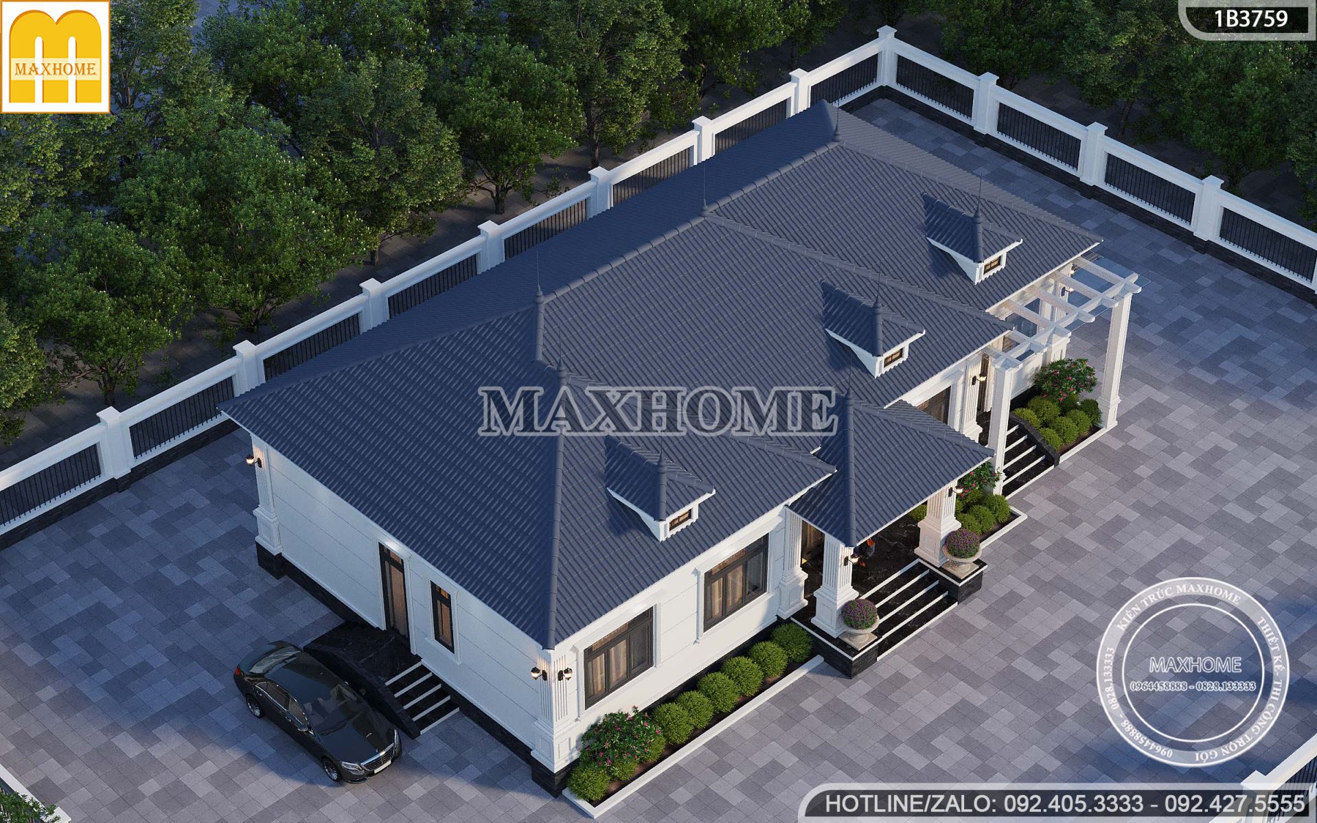 biet thu vuon mai nhat 200m2 4 phong ngu dep sang tien nghi dang mo uoc mh05841 9