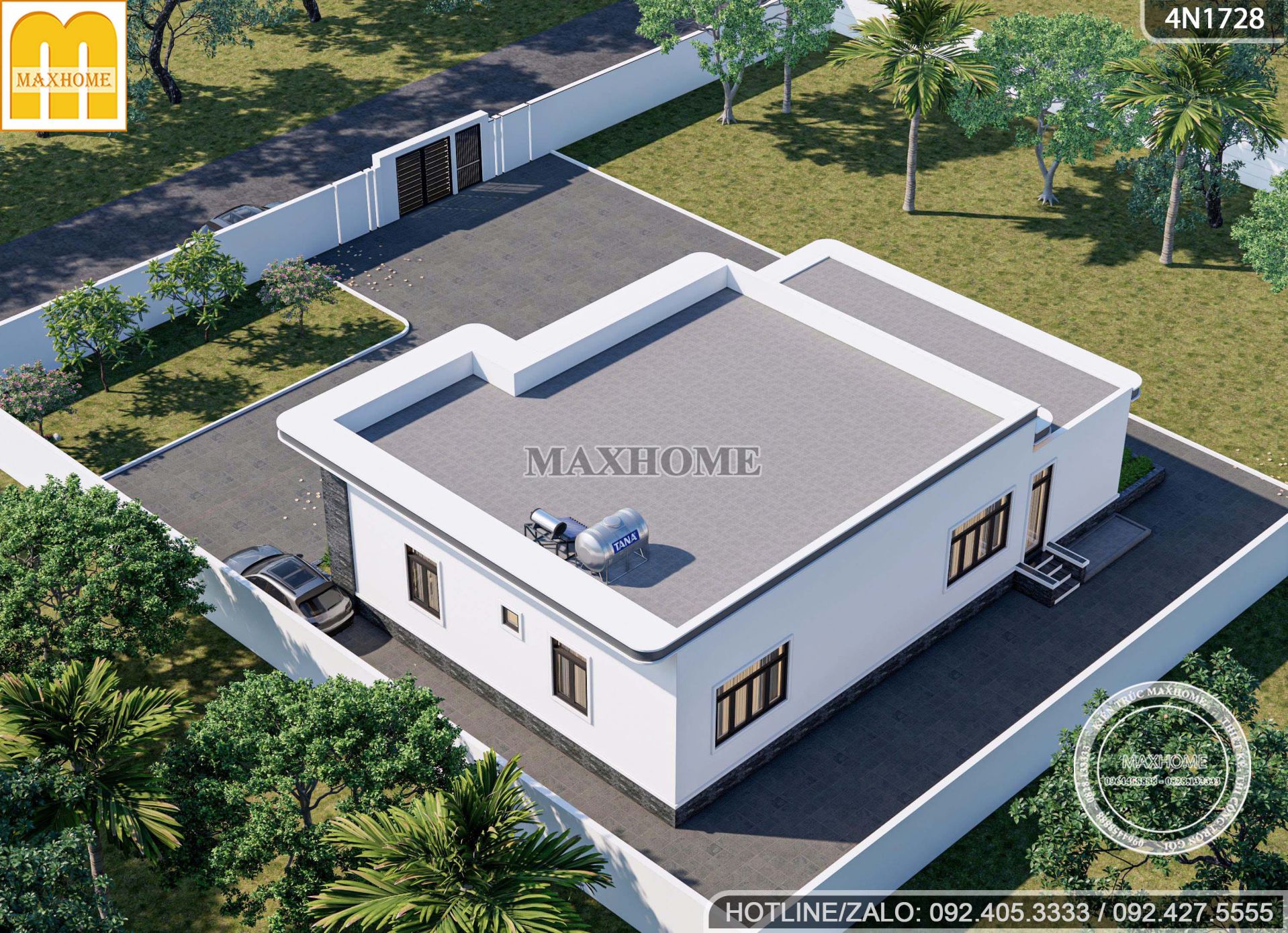 bung no mau ban ve nha 1 tang hien dai au my dep khong goc chet mh05616 6