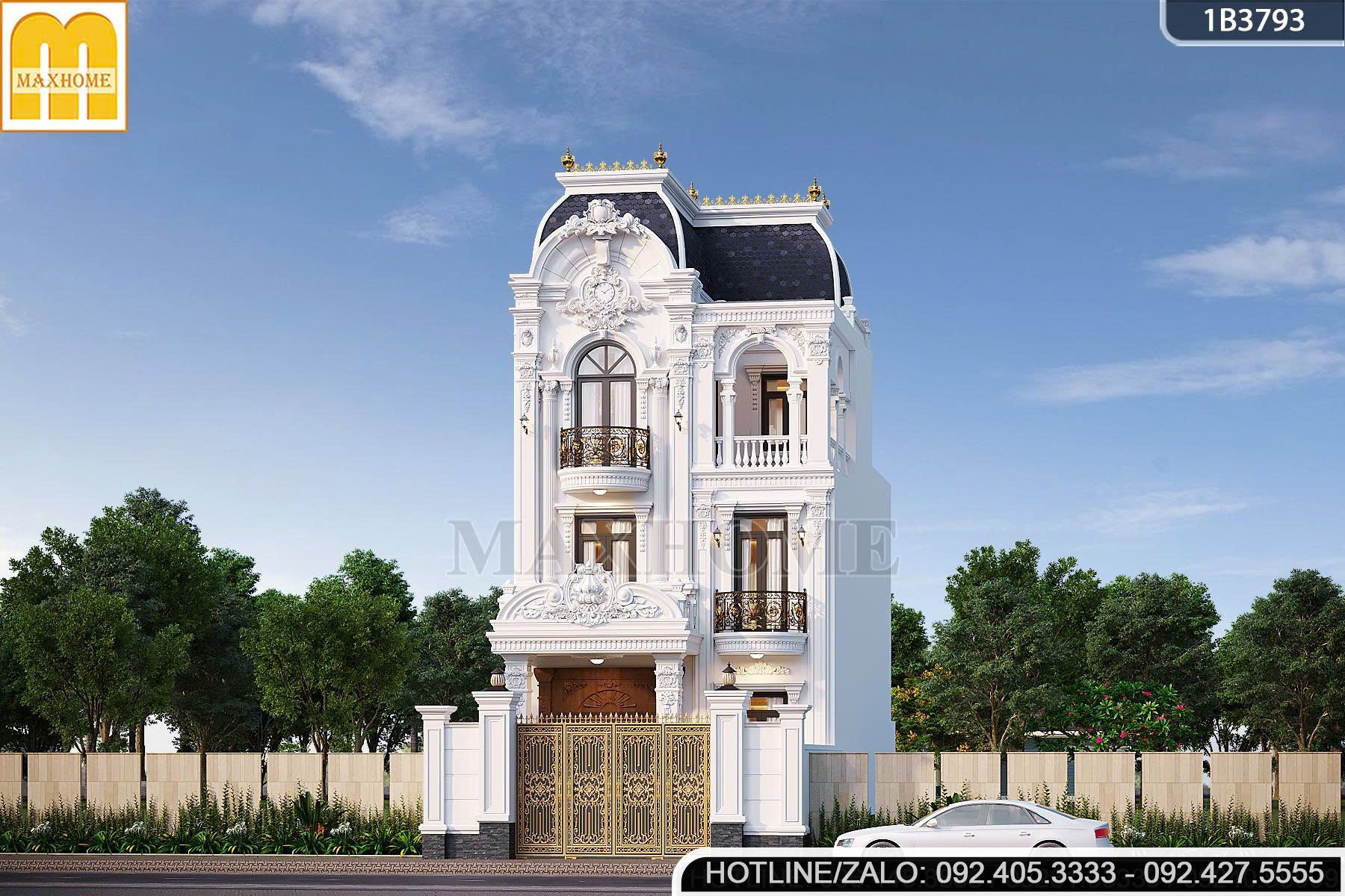 choang ngop truoc mau biet thu pho 3 tang mai mansard nguy nga sang trong mh05800 3