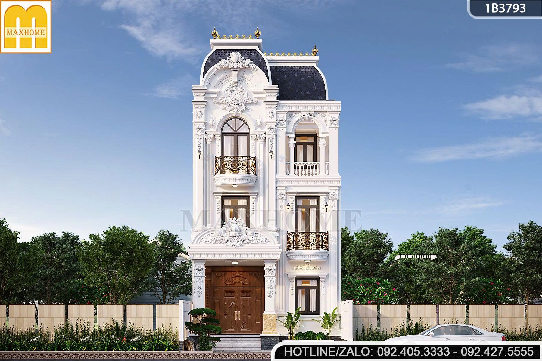 choang ngop truoc mau biet thu pho 3 tang mai mansard nguy nga sang trong mh05800 4