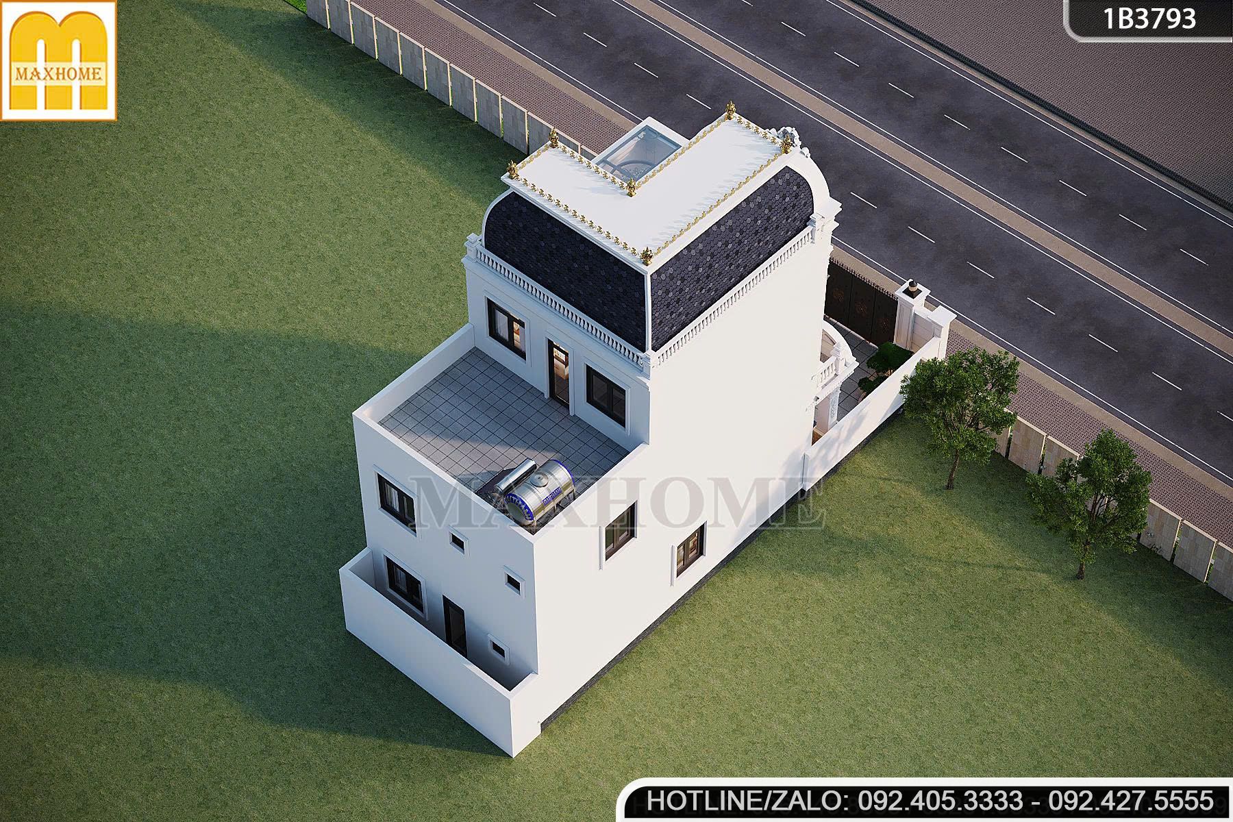 choang ngop truoc mau biet thu pho 3 tang mai mansard nguy nga sang trong mh05800 5