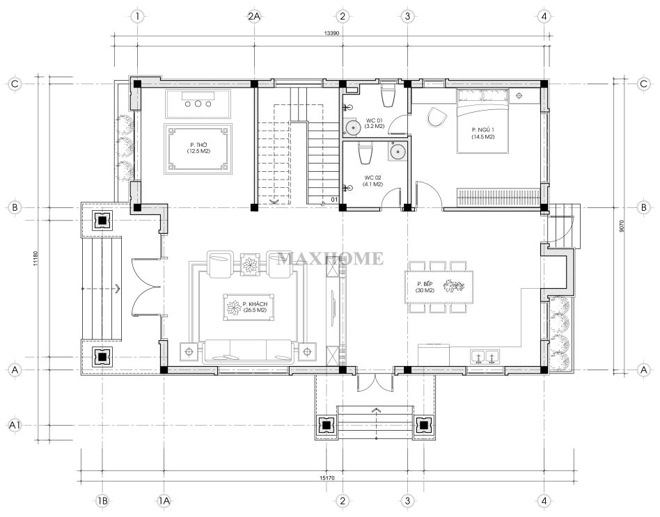 chu nha ung y ban thiet ke nha 2 tang mai nhat ngay tu cai nhin dau tien 17