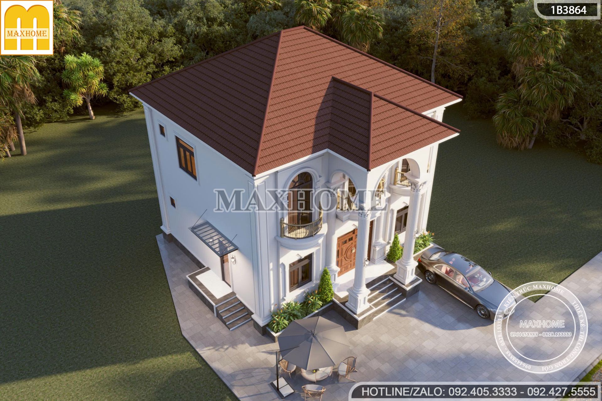 dang cap biet thu tan co dien 2 tang mai nhat dep kieu sa ngut ngan mh05789 1