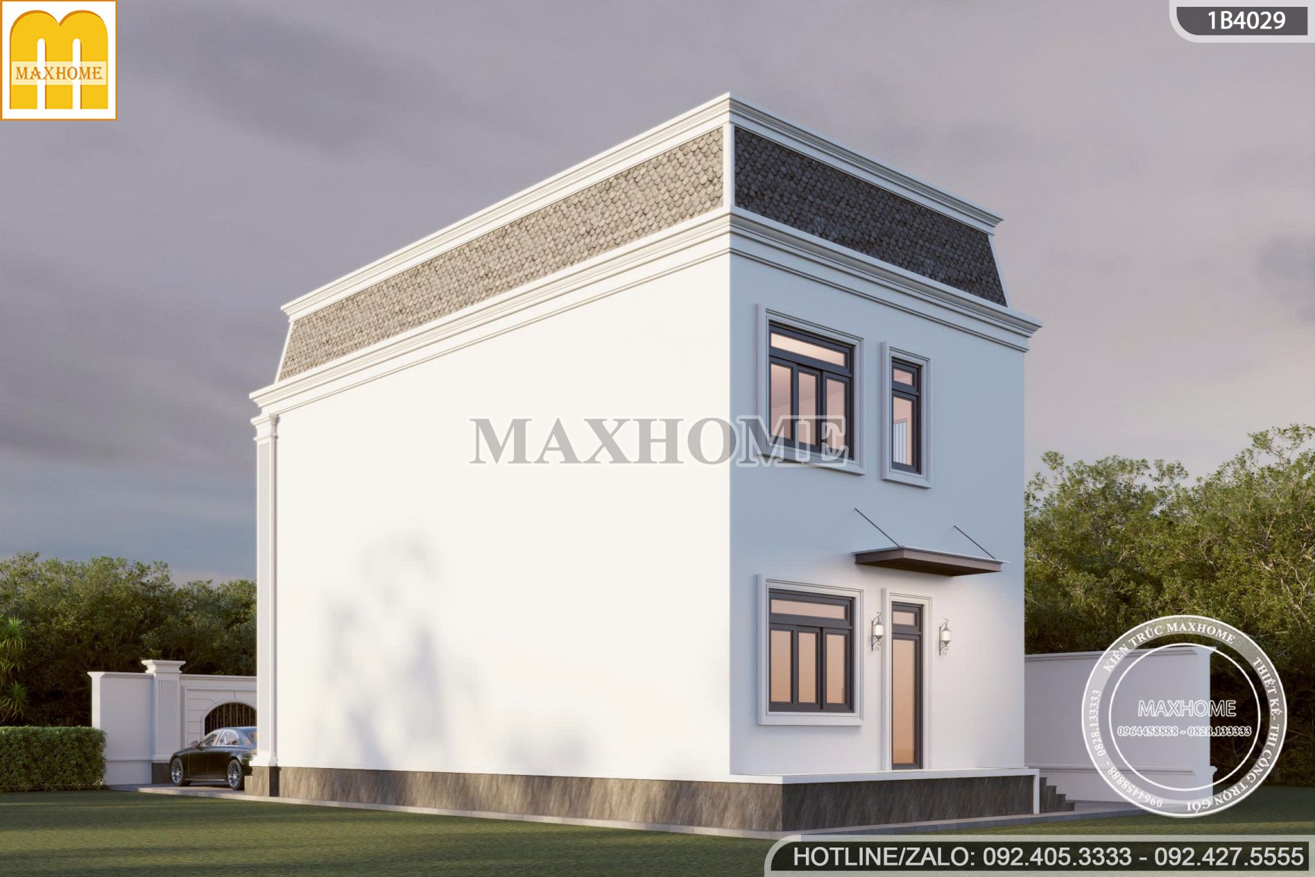 dep man nhan mau biet thu pho 2 tang 1 tum mai mansard sang trong dang cap mh05783 4