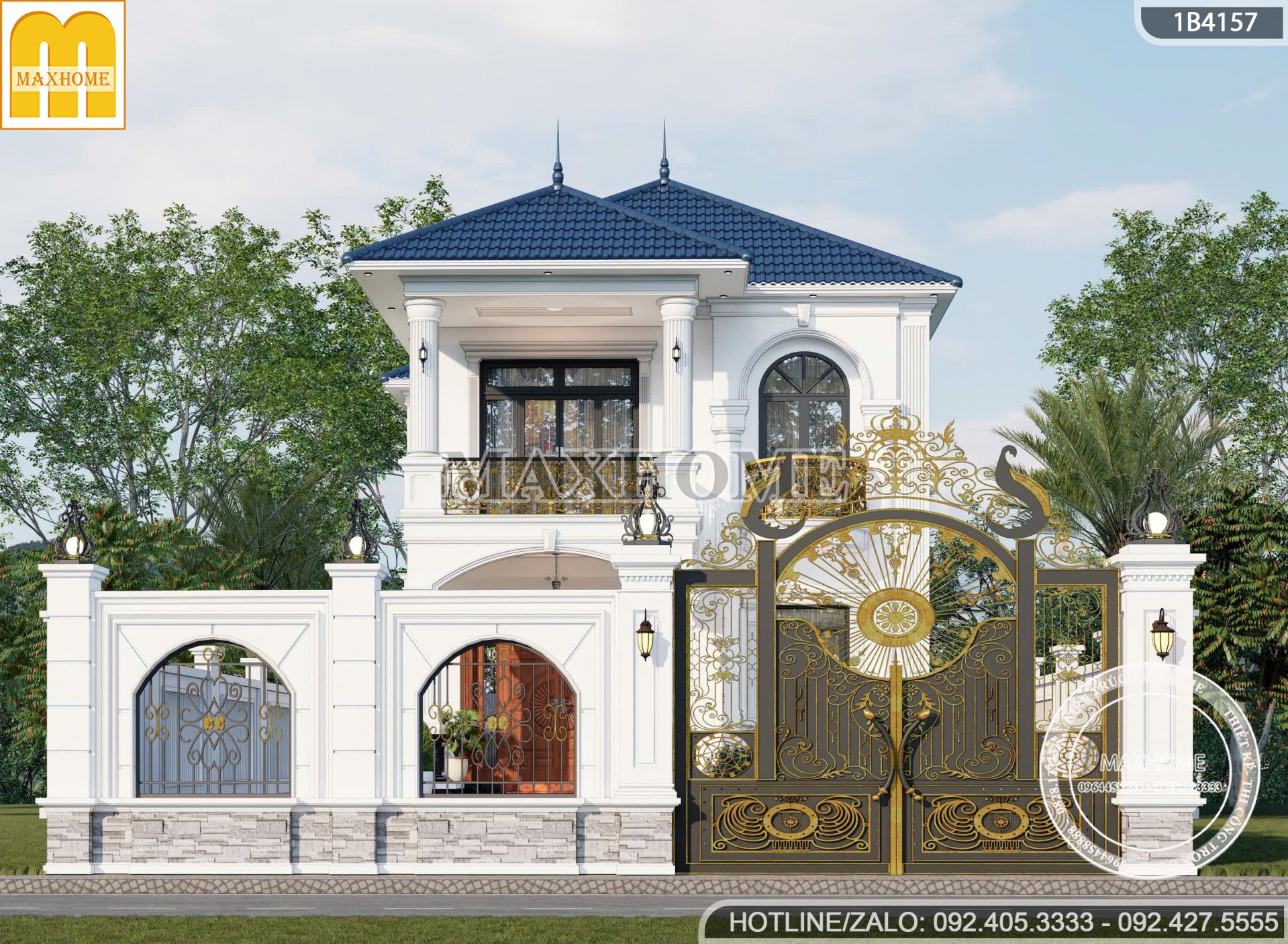 gay sot nha 2 tang mai nhat tan co dien 5 phong ngu dep man nhan tai hai phong mh05907 1