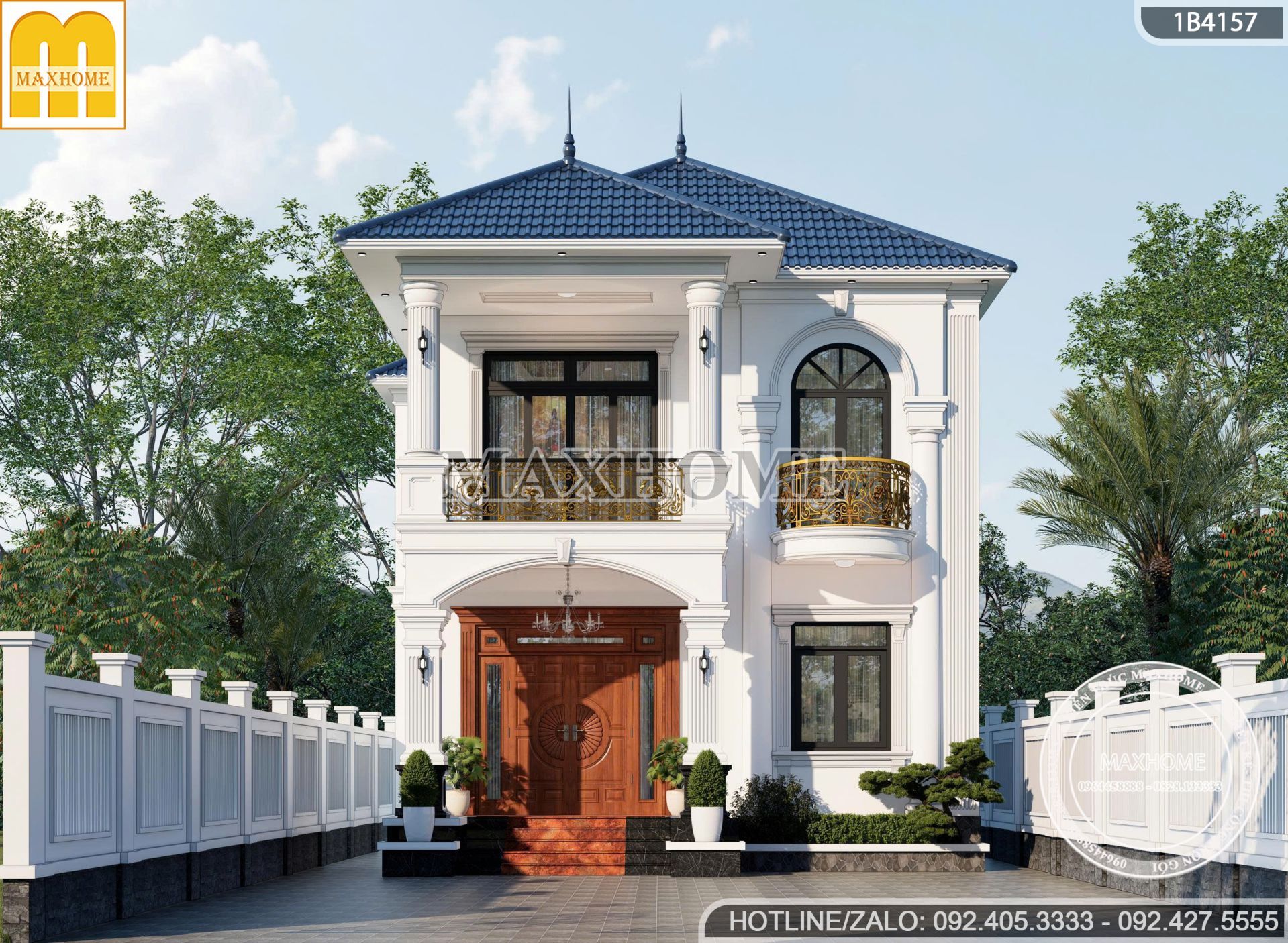 gay sot nha 2 tang mai nhat tan co dien 5 phong ngu dep man nhan tai hai phong mh05907 2