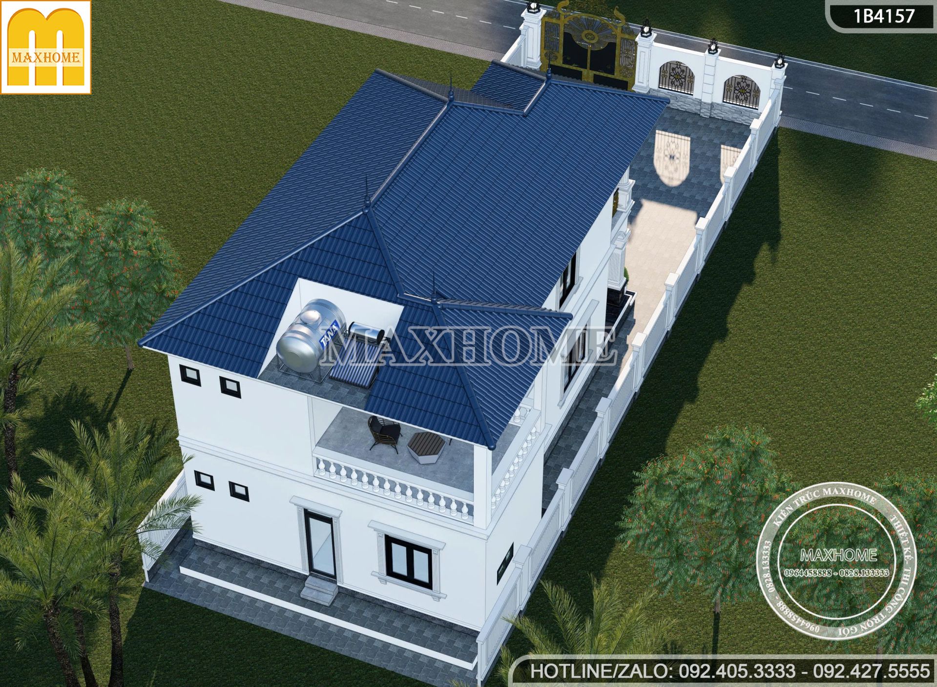 gay sot nha 2 tang mai nhat tan co dien 5 phong ngu dep man nhan tai hai phong mh05907 3