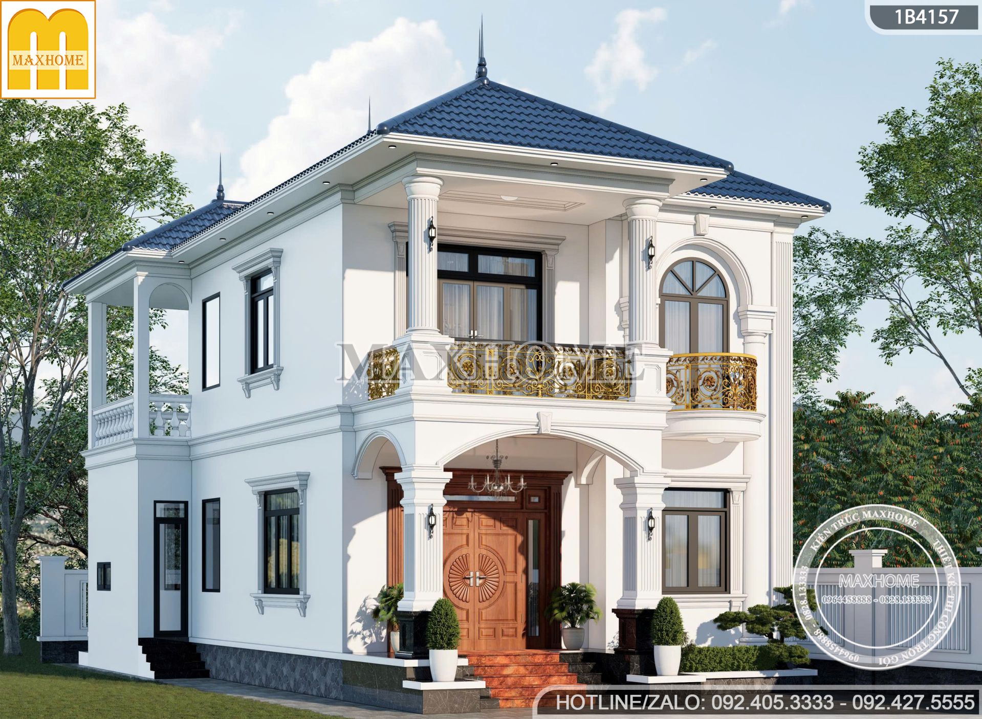 gay sot nha 2 tang mai nhat tan co dien 5 phong ngu dep man nhan tai hai phong mh05907 5