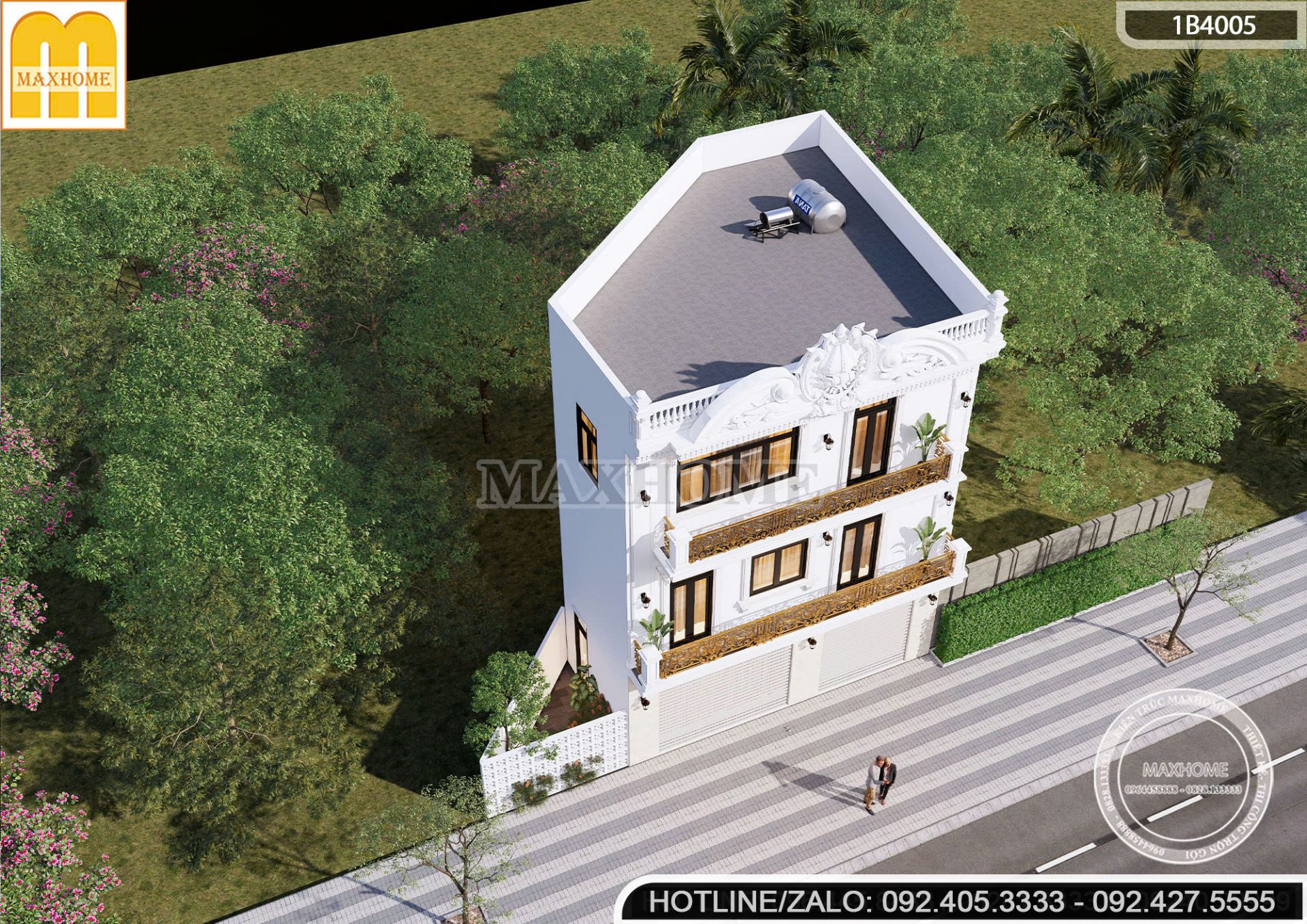 giai phap thiet ke nha pho tan co dien 3 tang dep hut mat tren nen dat xeo mh05830 1