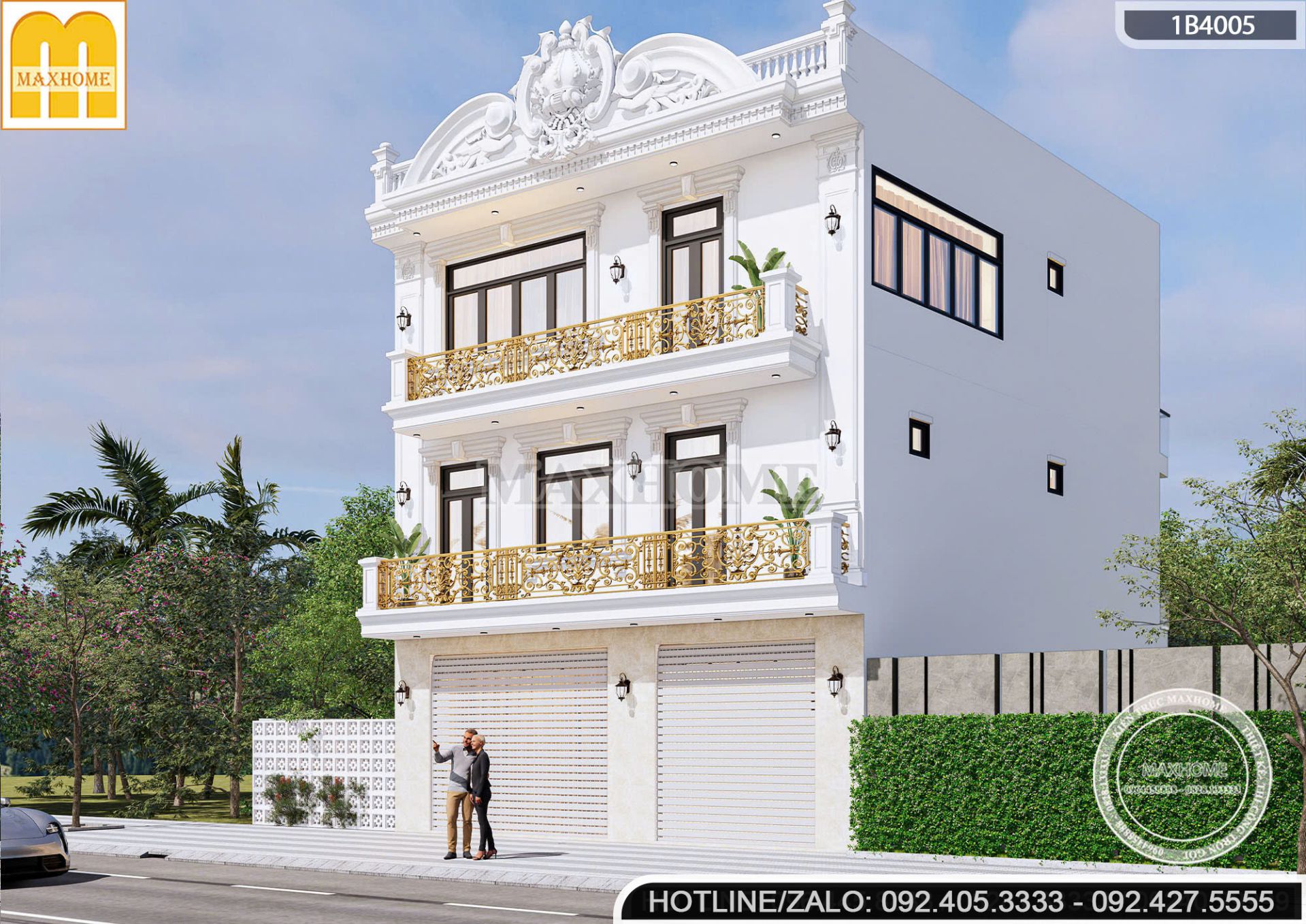 giai phap thiet ke nha pho tan co dien 3 tang dep hut mat tren nen dat xeo mh05830 3