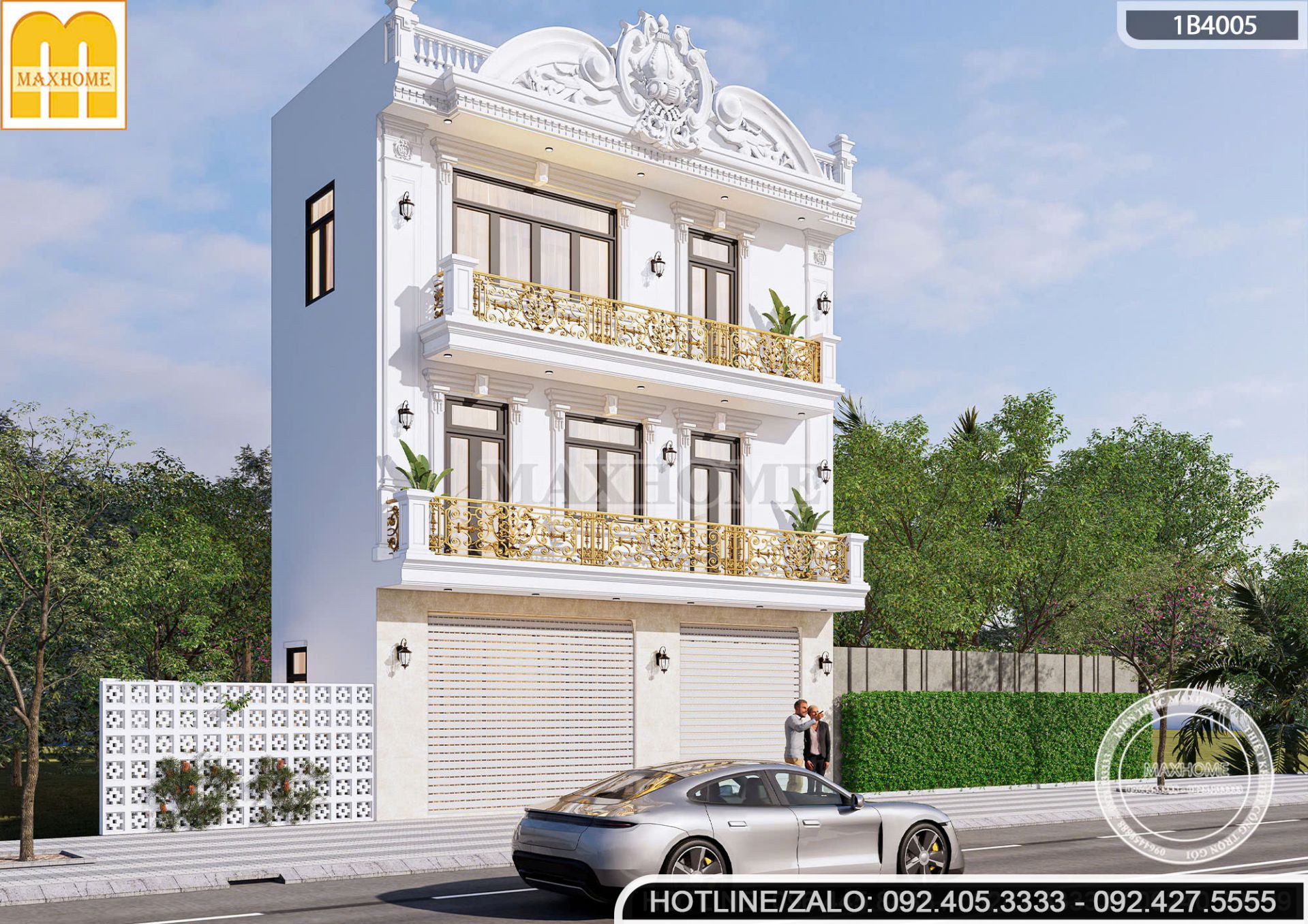 giai phap thiet ke nha pho tan co dien 3 tang dep hut mat tren nen dat xeo mh05830 5