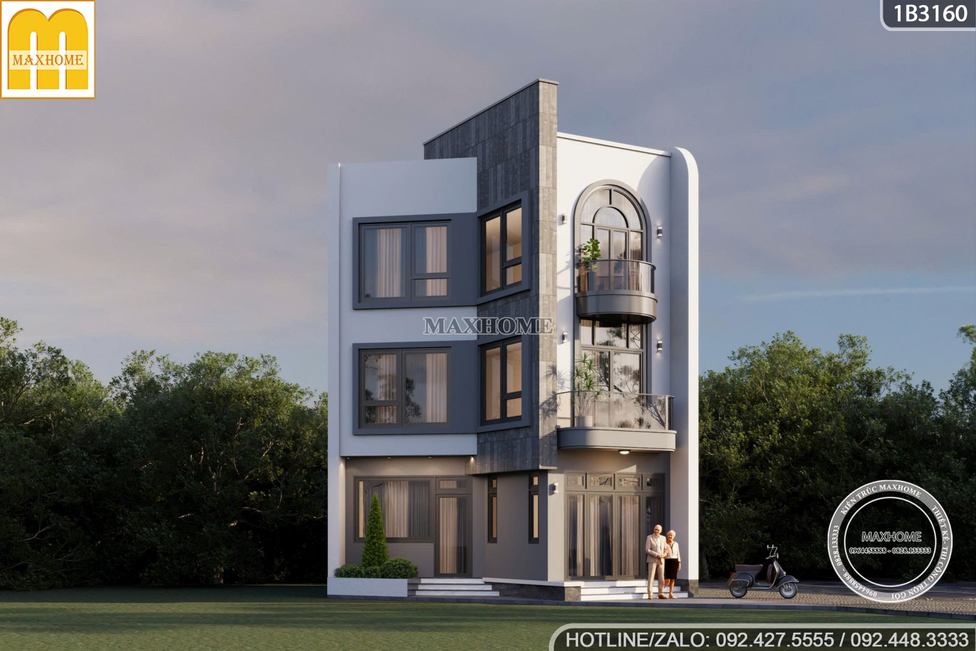 giai phap toi uu cho khong gian nha pho 3 tang tren dat meo 1