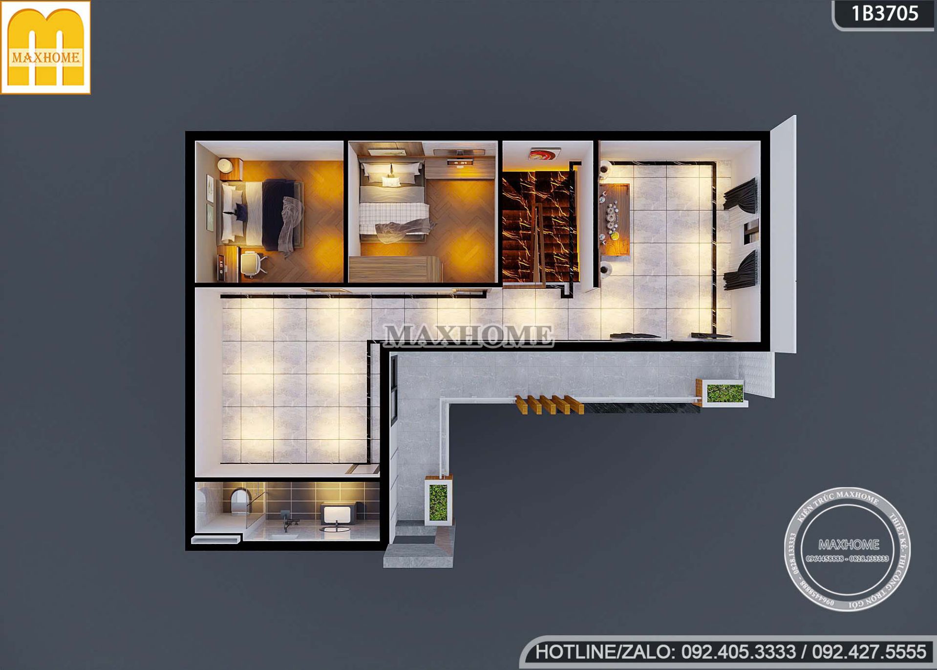 kham pha phoi canh 3d dinh cao nha pho 2 tang chu l hien dai mh0563 2