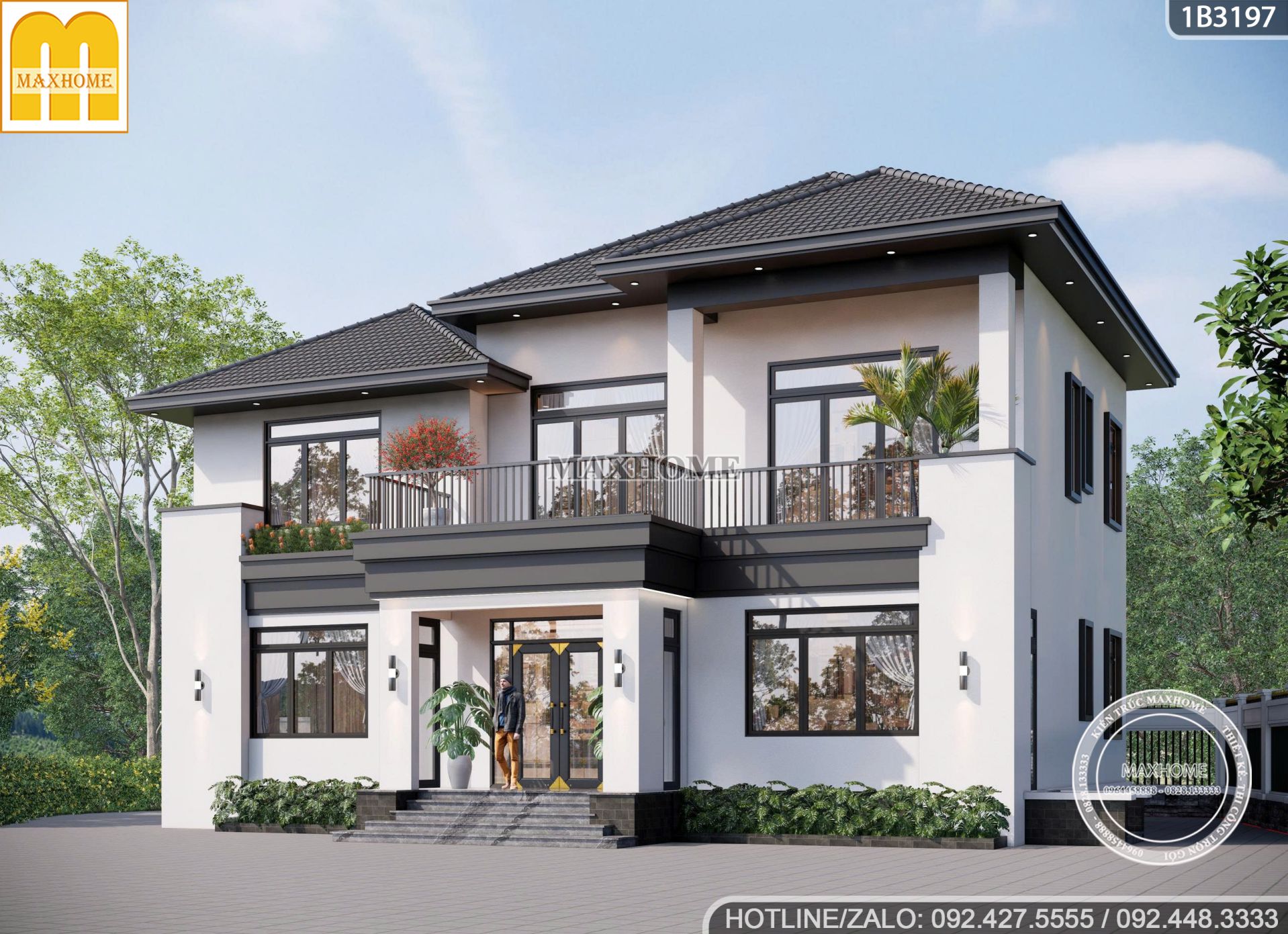 khuon vien biet thu nghi duong 2 tang ket hop nha tho to va ao vuon 7