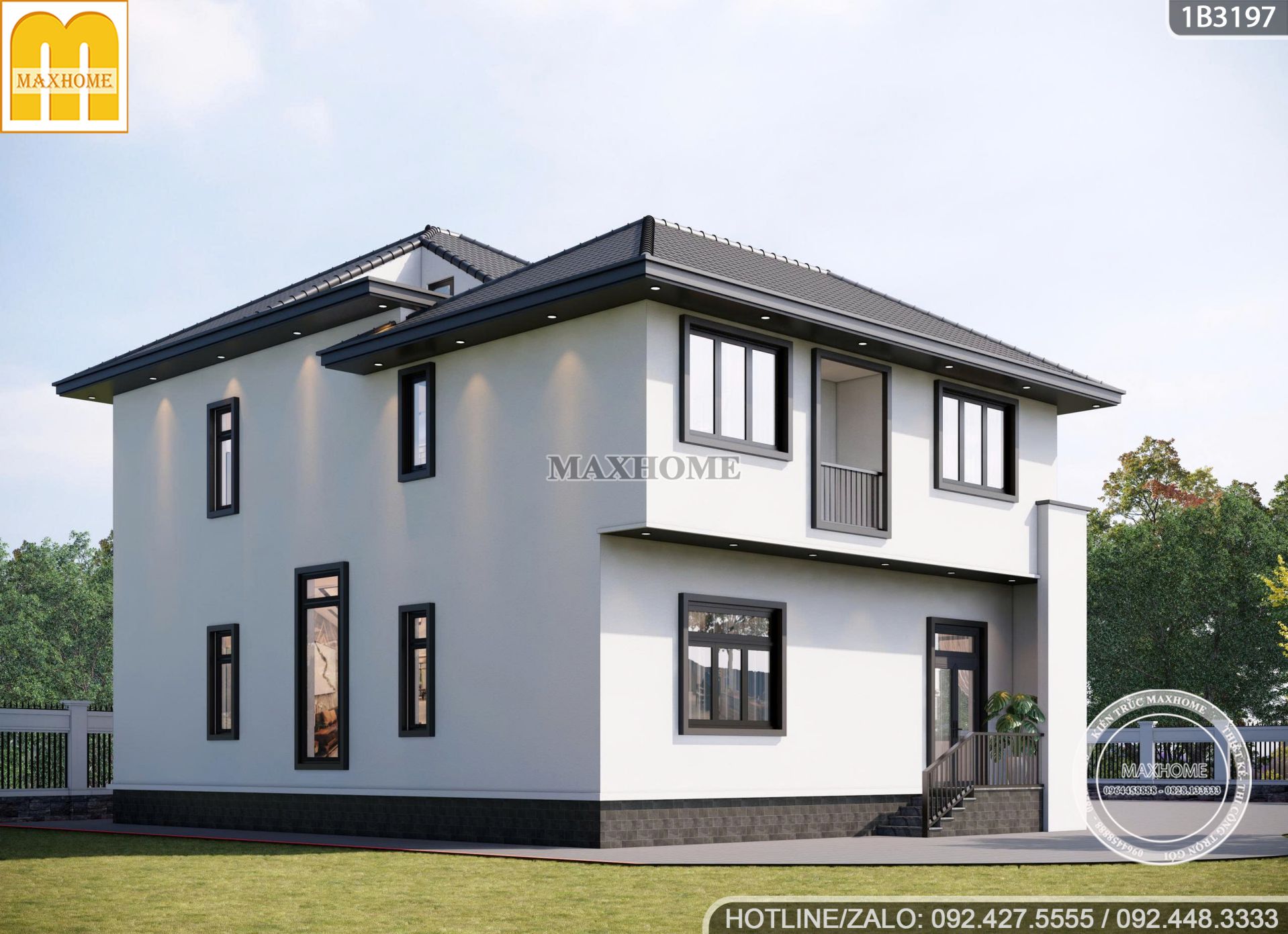 khuon vien biet thu nghi duong 2 tang ket hop nha tho to va ao vuon 9