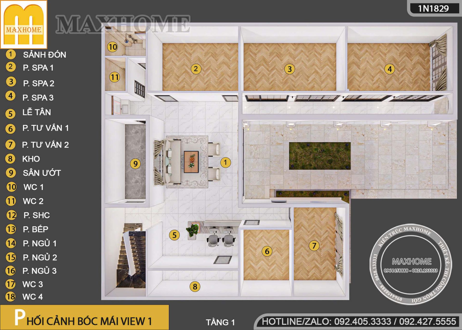 mau biet thu 2 tang phong cach dia trung hai tich hop kinh doanh cuc hut khach mh05756 11