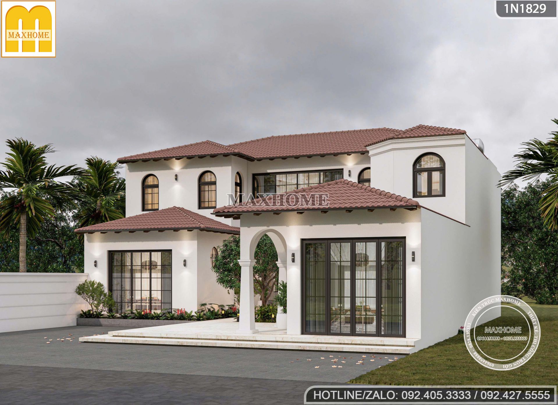 mau biet thu 2 tang phong cach dia trung hai tich hop kinh doanh cuc hut khach mh05756 20