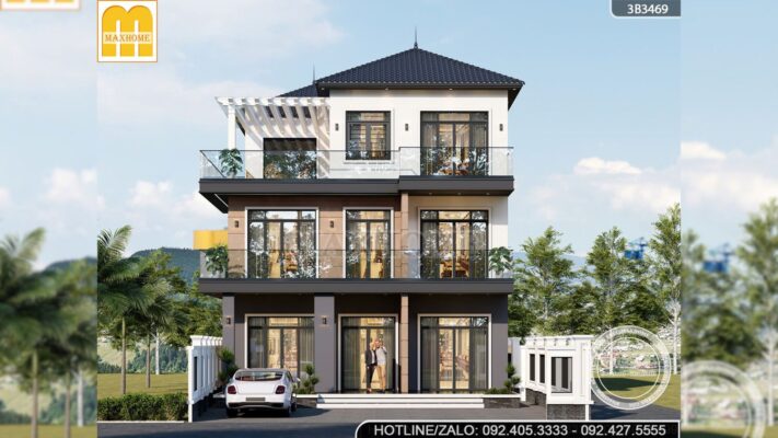 mau biet thu 3 tang mai nhat hien dai voi kien truc kinh sang trong mh05840 6