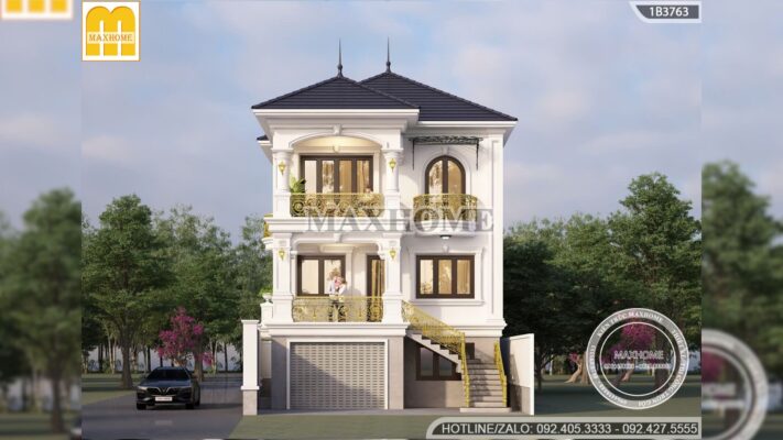 mau nha 2 tang 1 lung mai nhat tan co dien sieu sang dang duoc san don mh05801 10