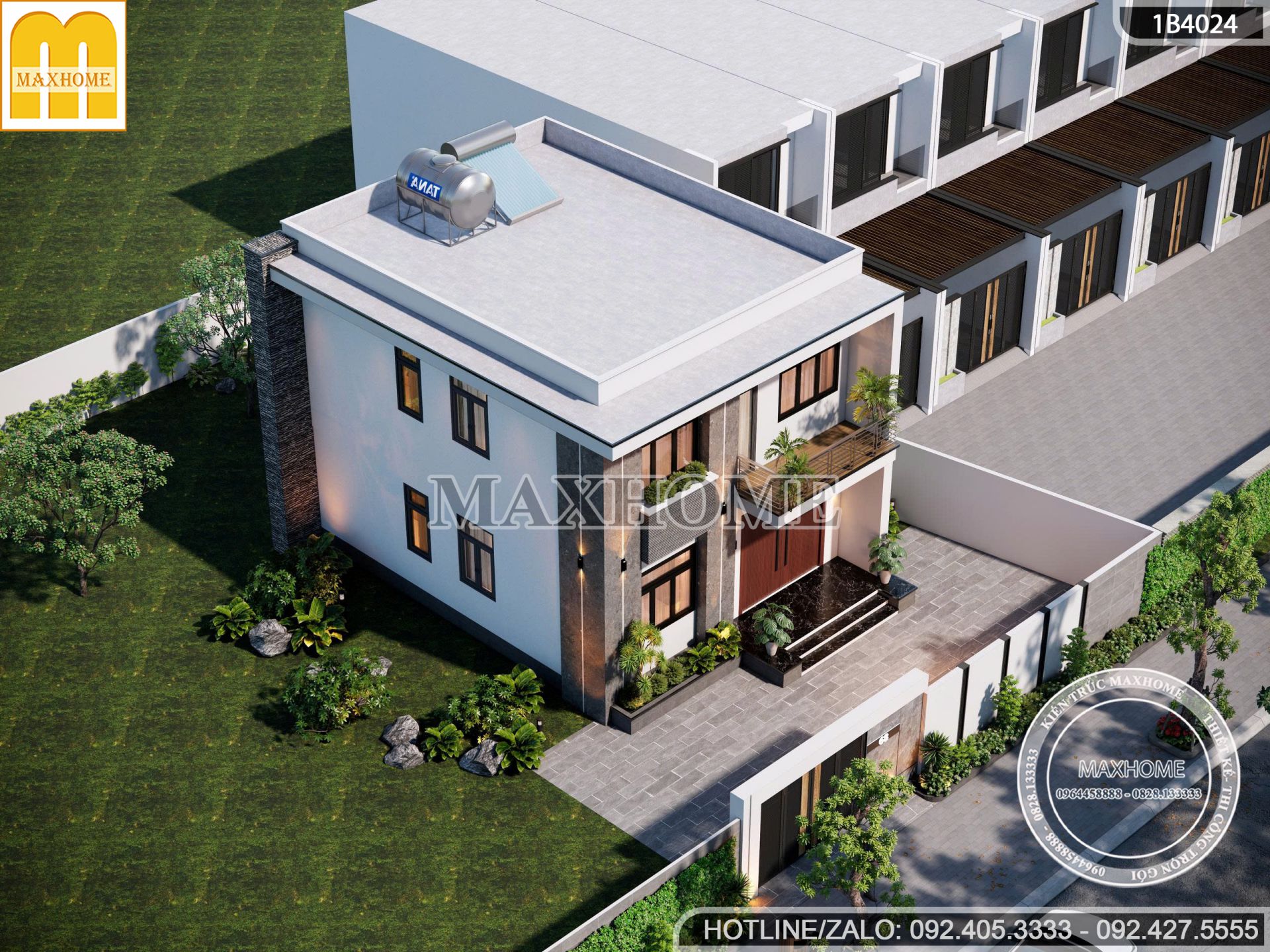 mau nha 2 tang mai bang 4 phong ngu dep thoi thuong toi uu cong nang mh05809 2