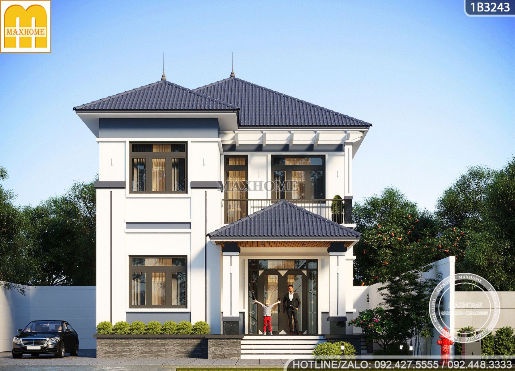 mau nha 2 tang mai nhat hien dai duoc maxhome thiet ke day tien nghi 1