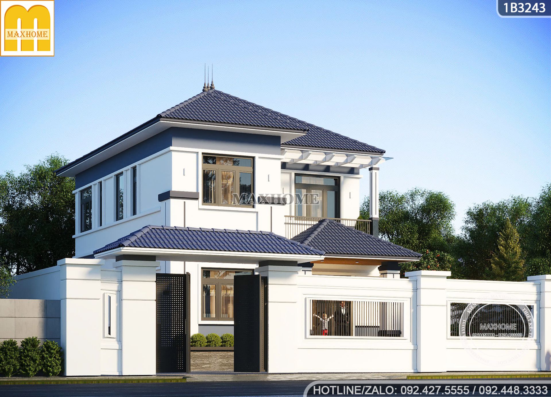 mau nha 2 tang mai nhat hien dai duoc maxhome thiet ke day tien nghi 8