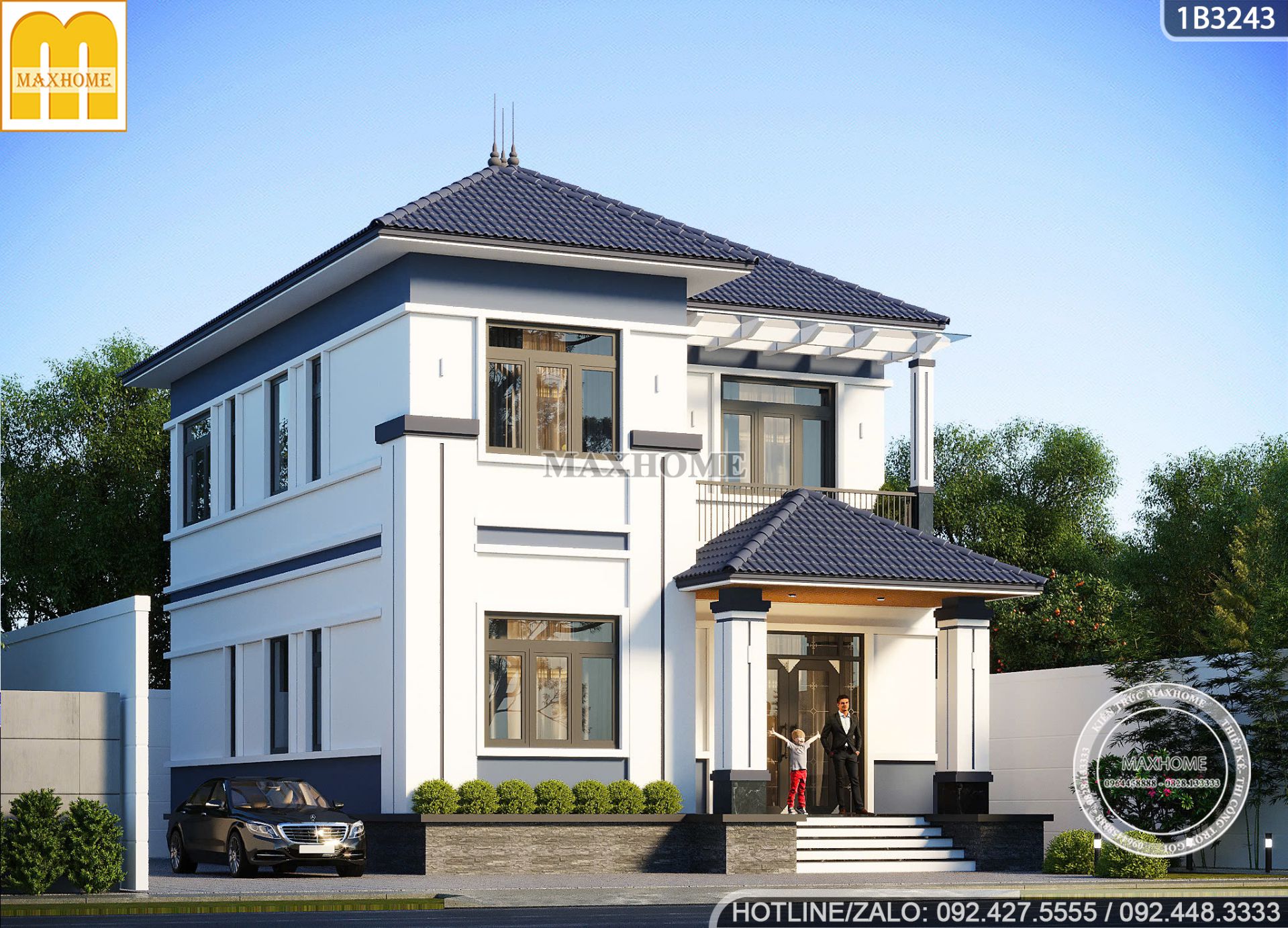 mau nha 2 tang mai nhat hien dai duoc maxhome thiet ke day tien nghi 9