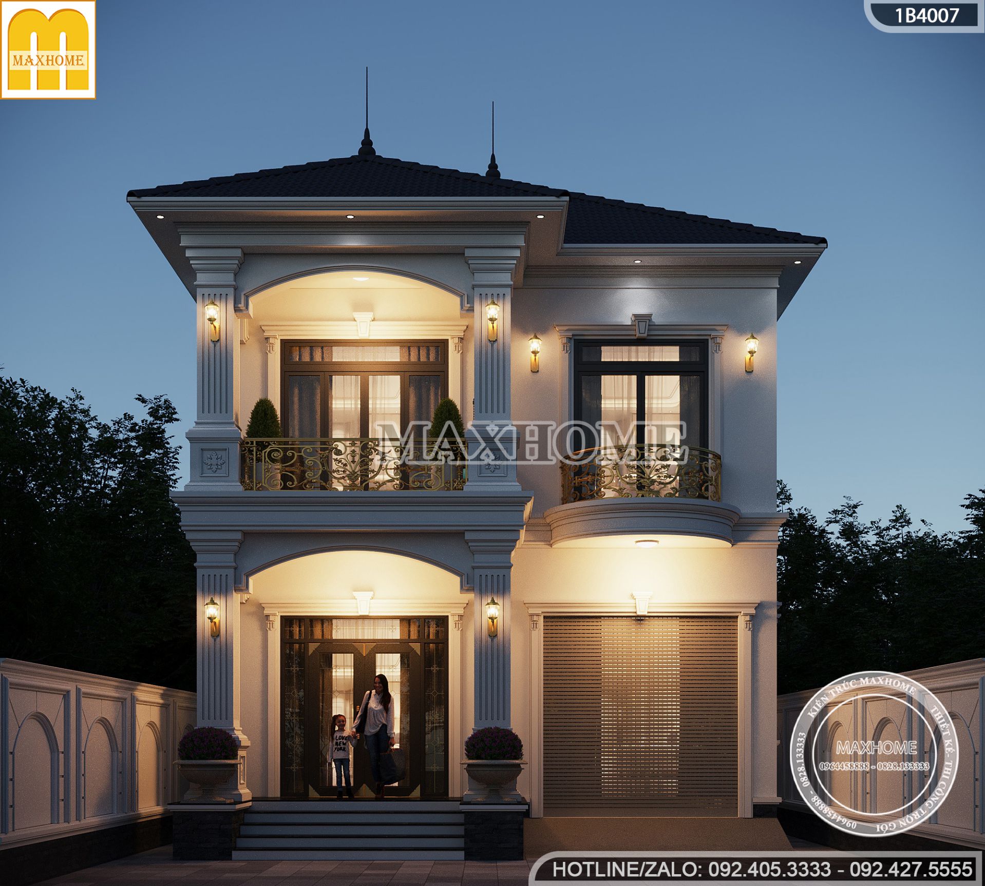 mau nha 2 tang mai nhat tan co dien co gara dep me ly chuan gu sang xin mh058105