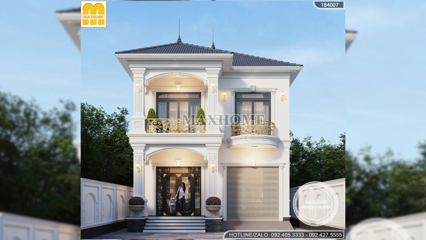 mau nha 2 tang mai nhat tan co dien co gara dep me ly chuan gu sang xin mh058109