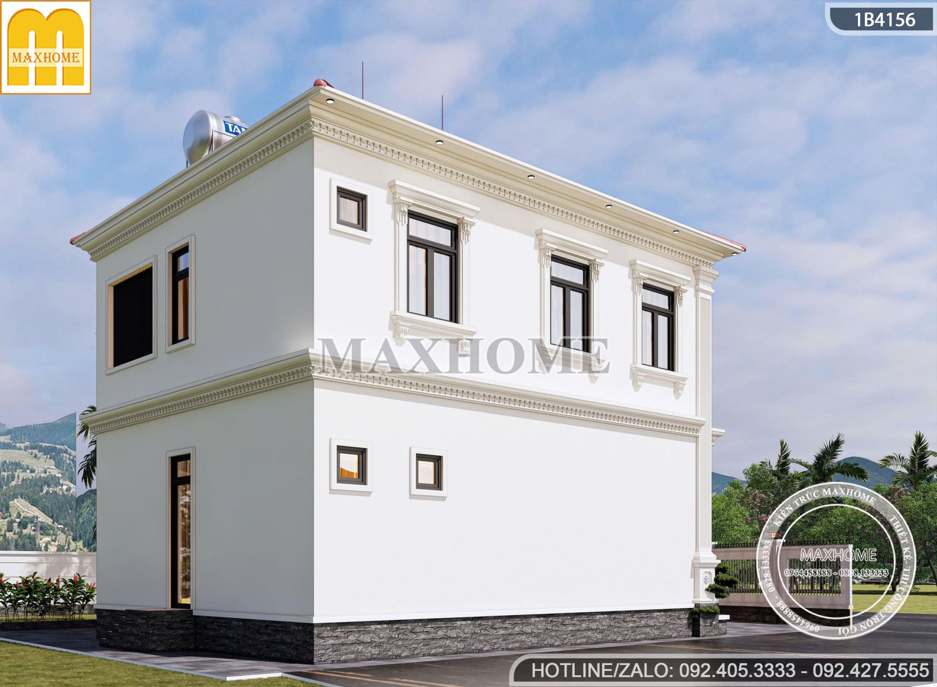 mau nha 2 tang mai nhat tan co dien noi bat voi mai ngoi do sang trong mh05829 1