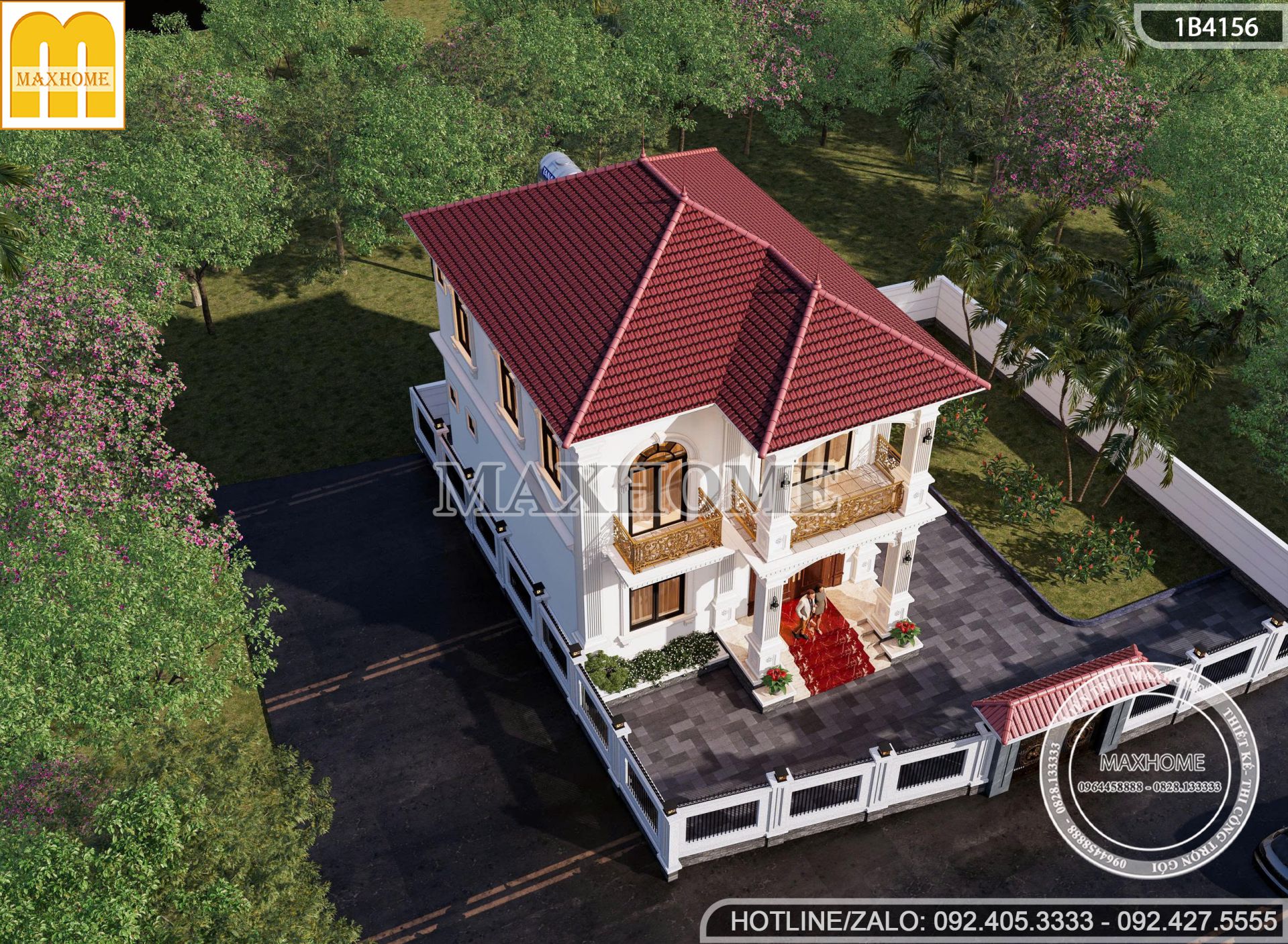 mau nha 2 tang mai nhat tan co dien noi bat voi mai ngoi do sang trong mh05829 4