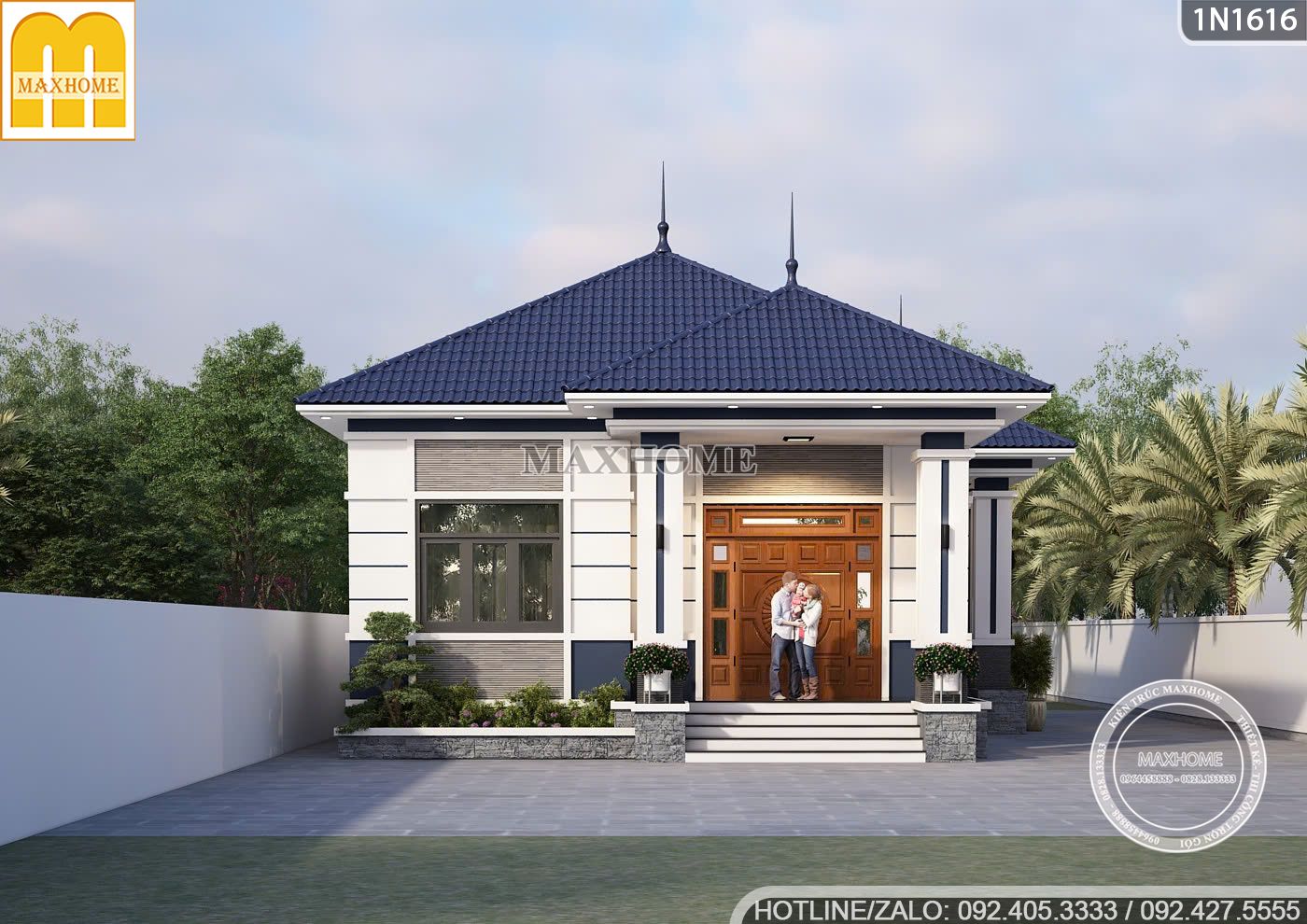 mau nha cap 4 3 phong ngu hien dai tre trung phu hop cho gia dinh nho 8