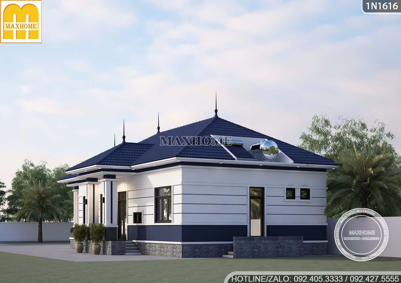 mau nha cap 4 3 phong ngu hien dai tre trung phu hop cho gia dinh nho 9