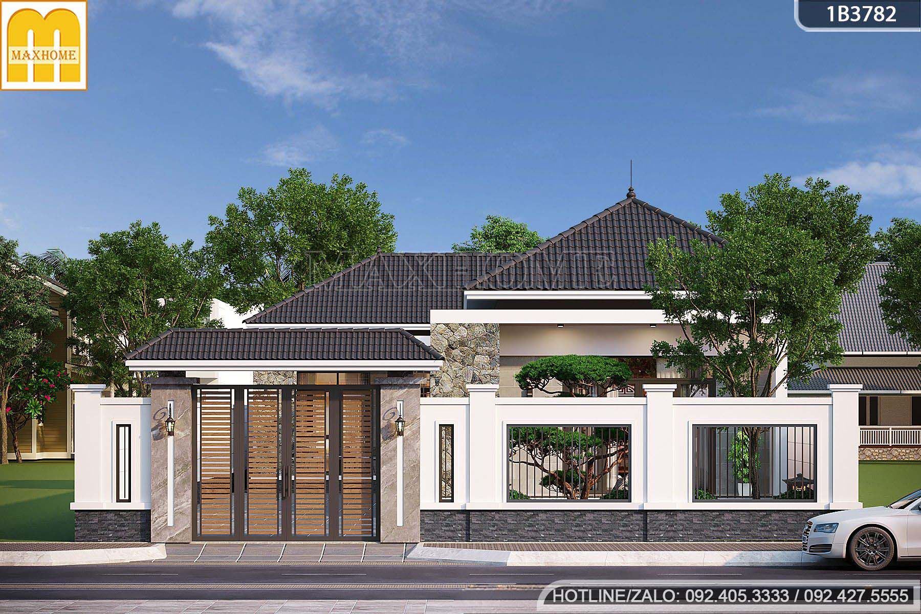 mau nha cap 4 mai nhat chu l dep tai nong thon sang trong va hien dai mh05661 8