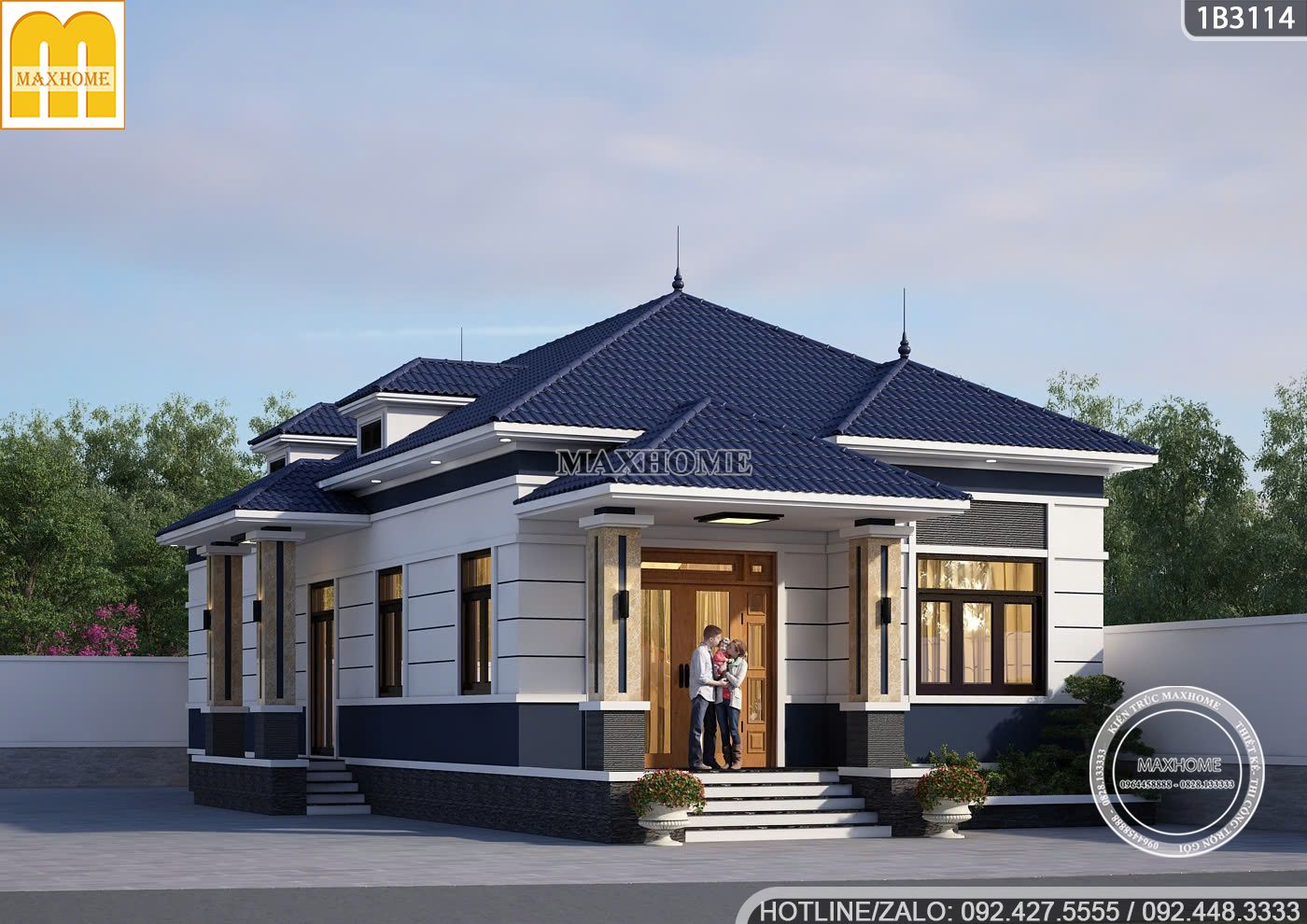 mau nha cap 4 mai nhat dep voi khong gian 3 phong ngu hien dai 1