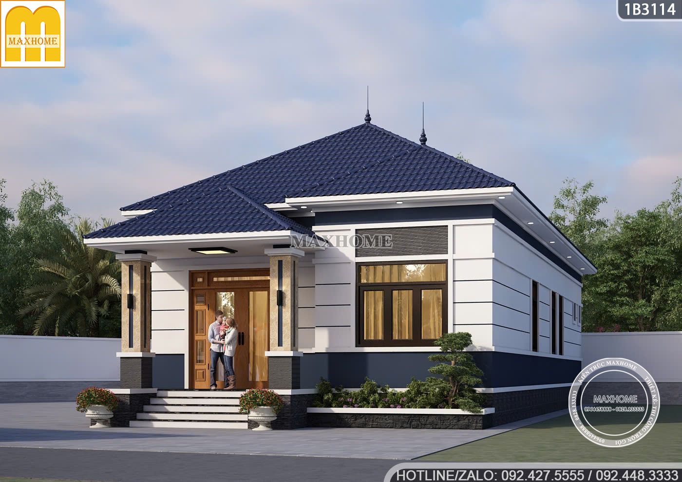 mau nha cap 4 mai nhat dep voi khong gian 3 phong ngu hien dai 10