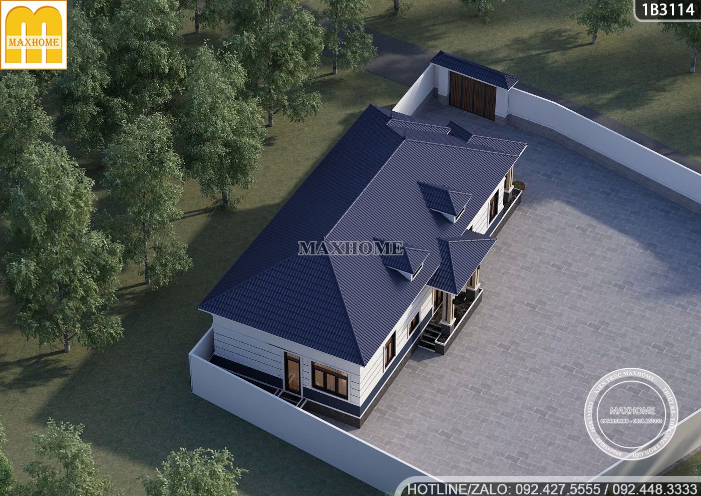 mau nha cap 4 mai nhat dep voi khong gian 3 phong ngu hien dai 11